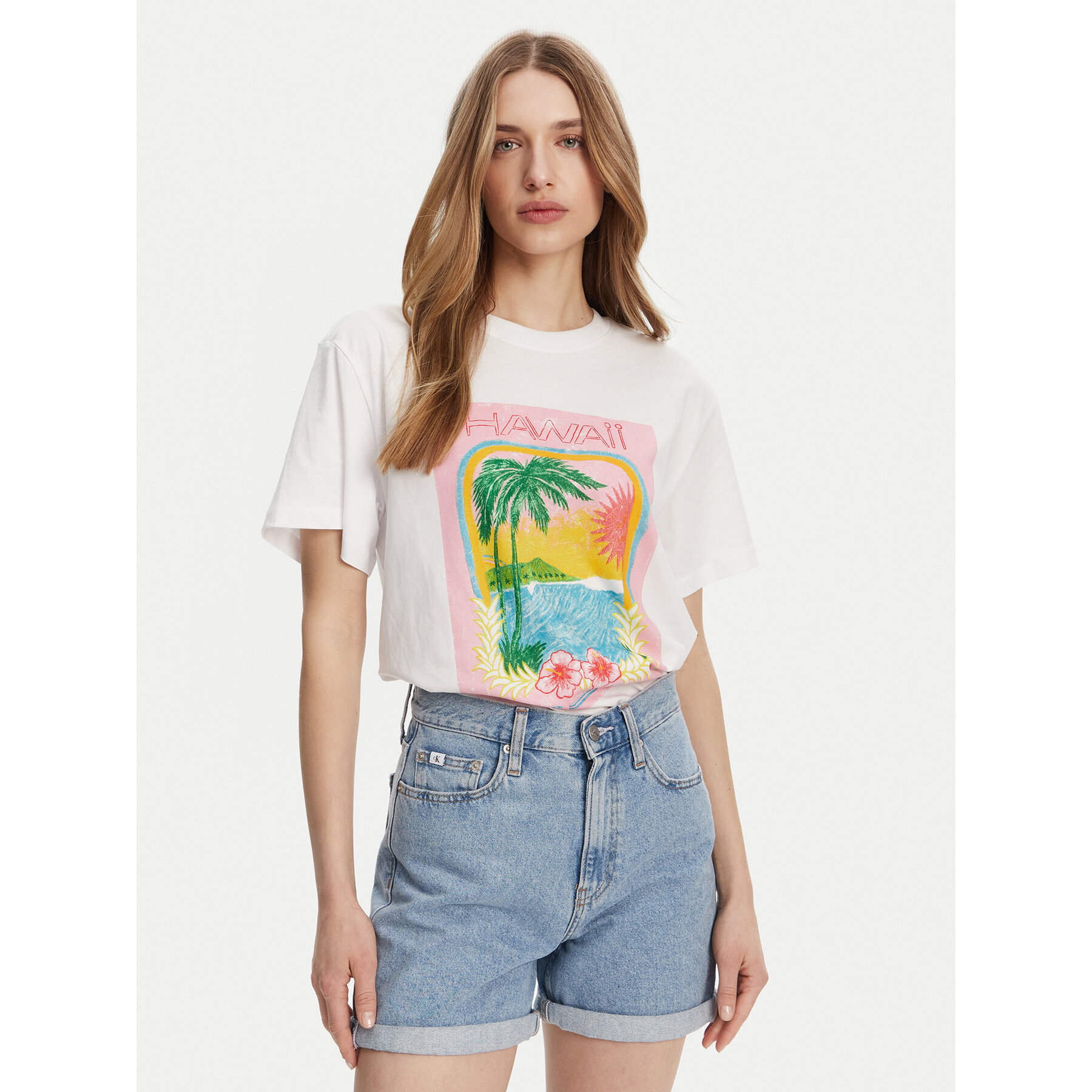 Roxy Roxy T-Shirt ERJZT05899 Λευκό Relaxed Fit