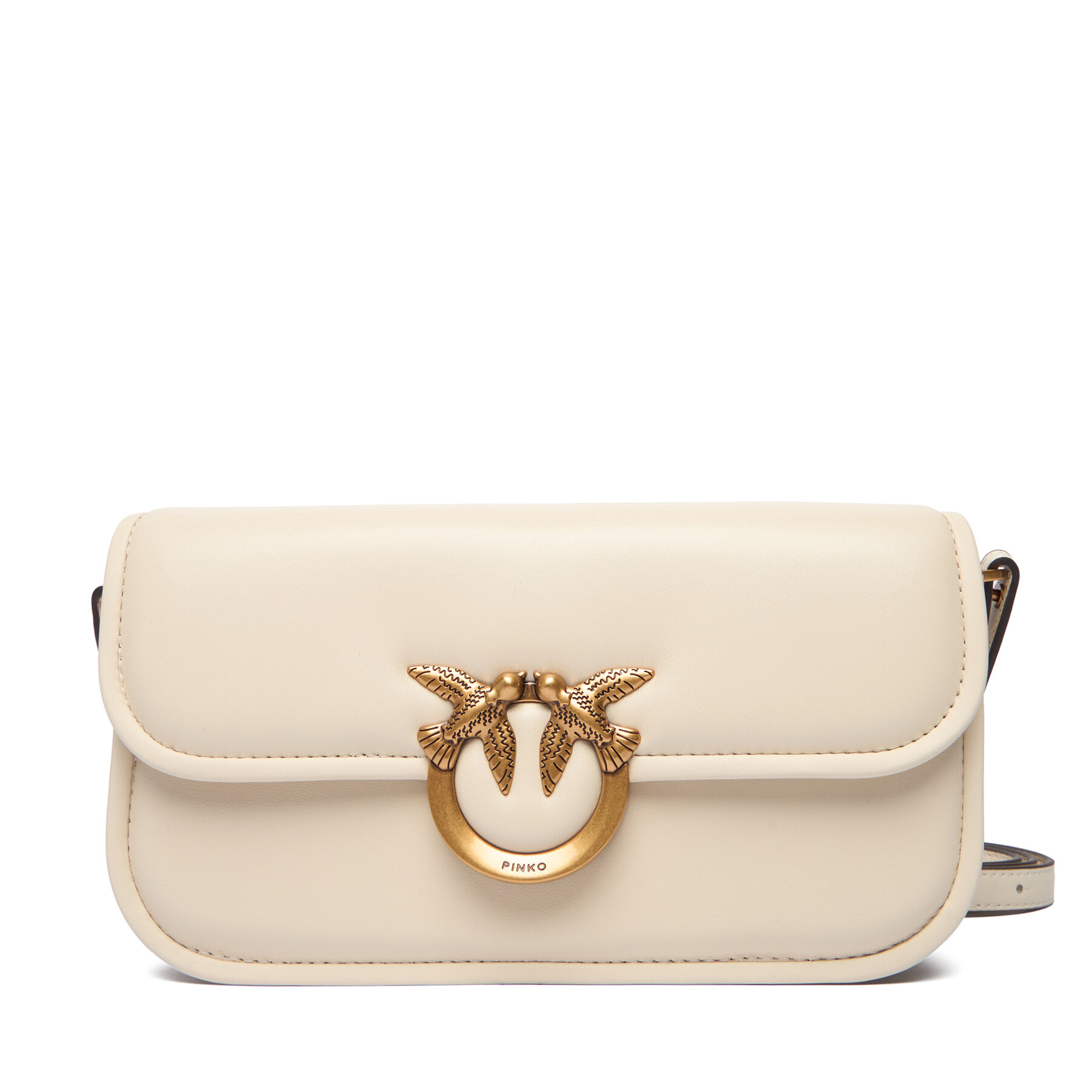 Дамска чанта PINKO Love Box Baguette Al 25-26 PLTT 105083 A26L Екрю