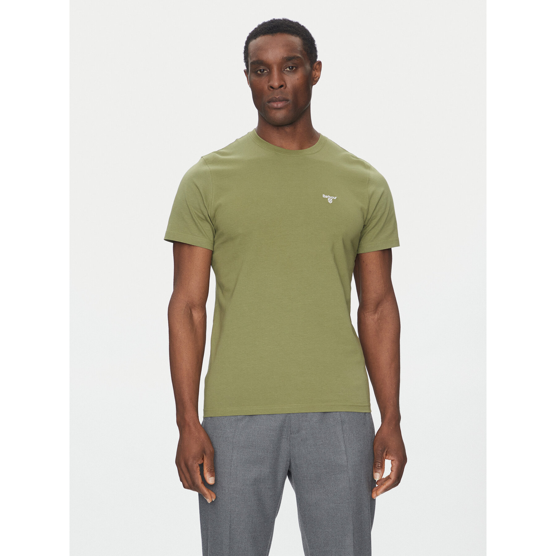 Barbour Póló Essential Sports MTS0331OL39 Zöld Tailored Fit