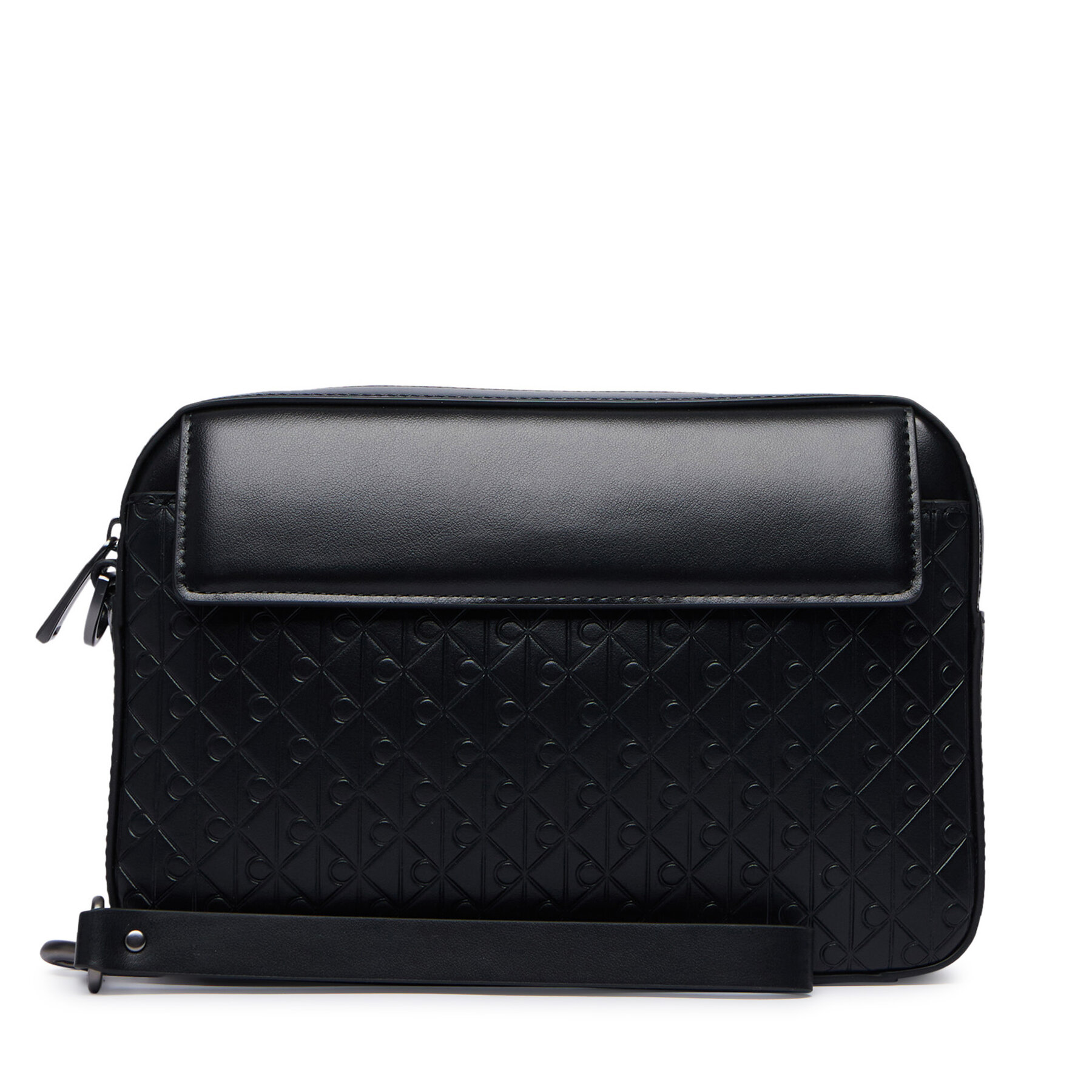 Geantă crossover Calvin Klein Refined Emblem Mix Pouch W/ Hand LV04D1369G Negru