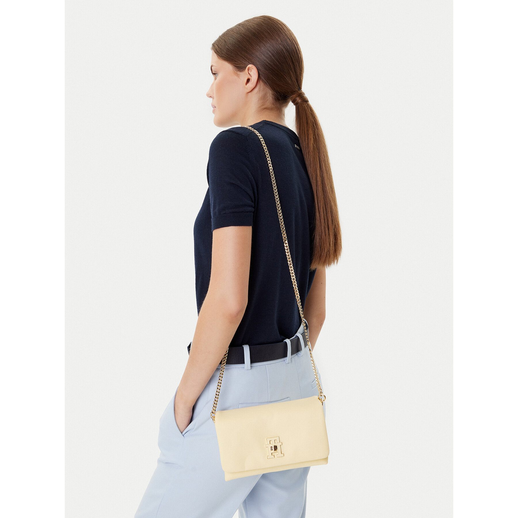 Geantă Tommy Hilfiger AW0AW17462 Galben