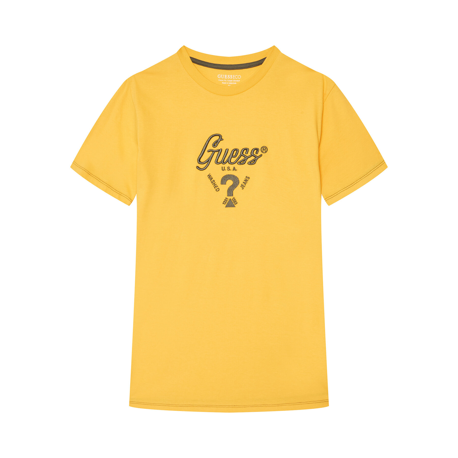 Guess Majica L6GI06 K8HM4 Rumena Relaxed Fit