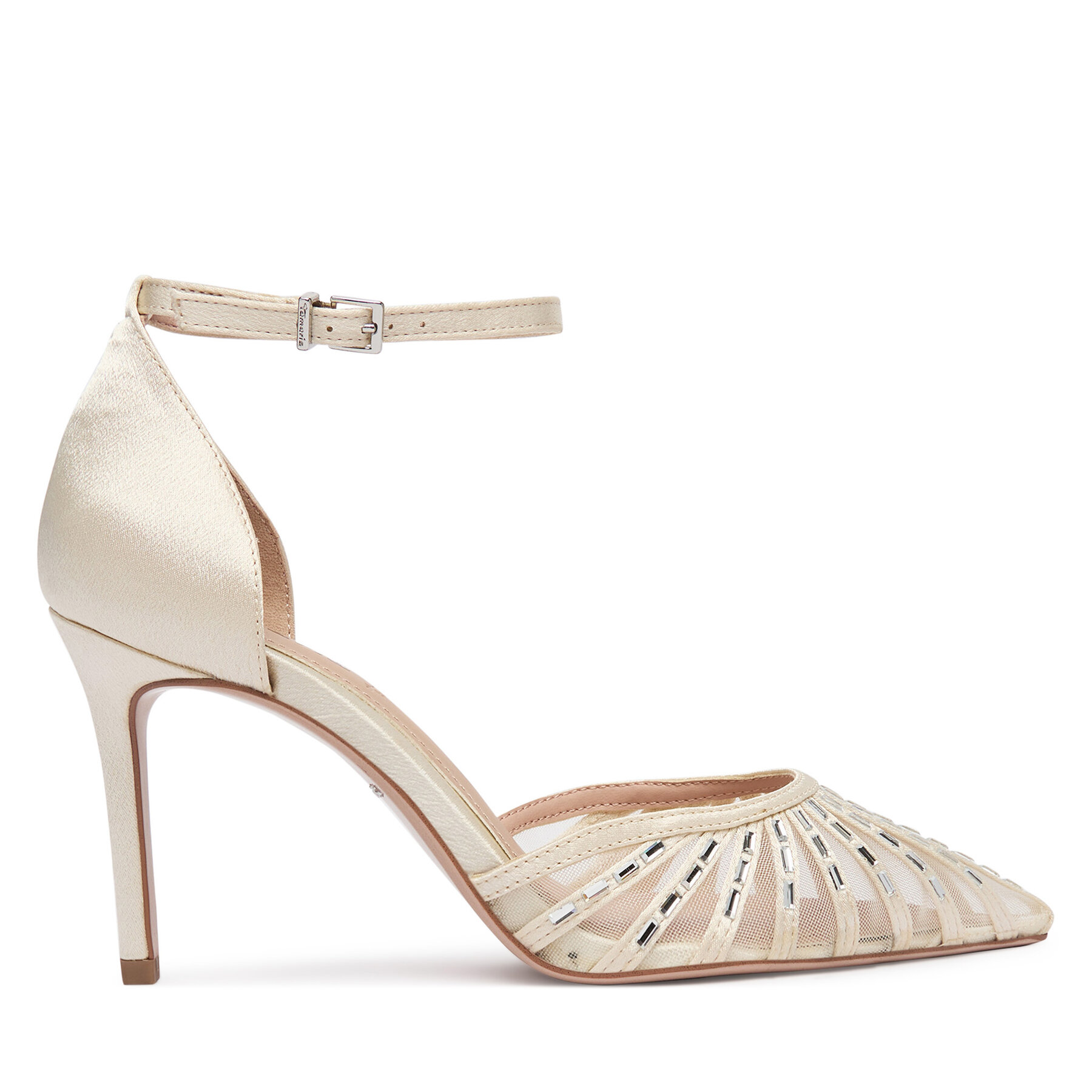 Pantofi cu toc subțire Tamaris 1-22415-46 Écru