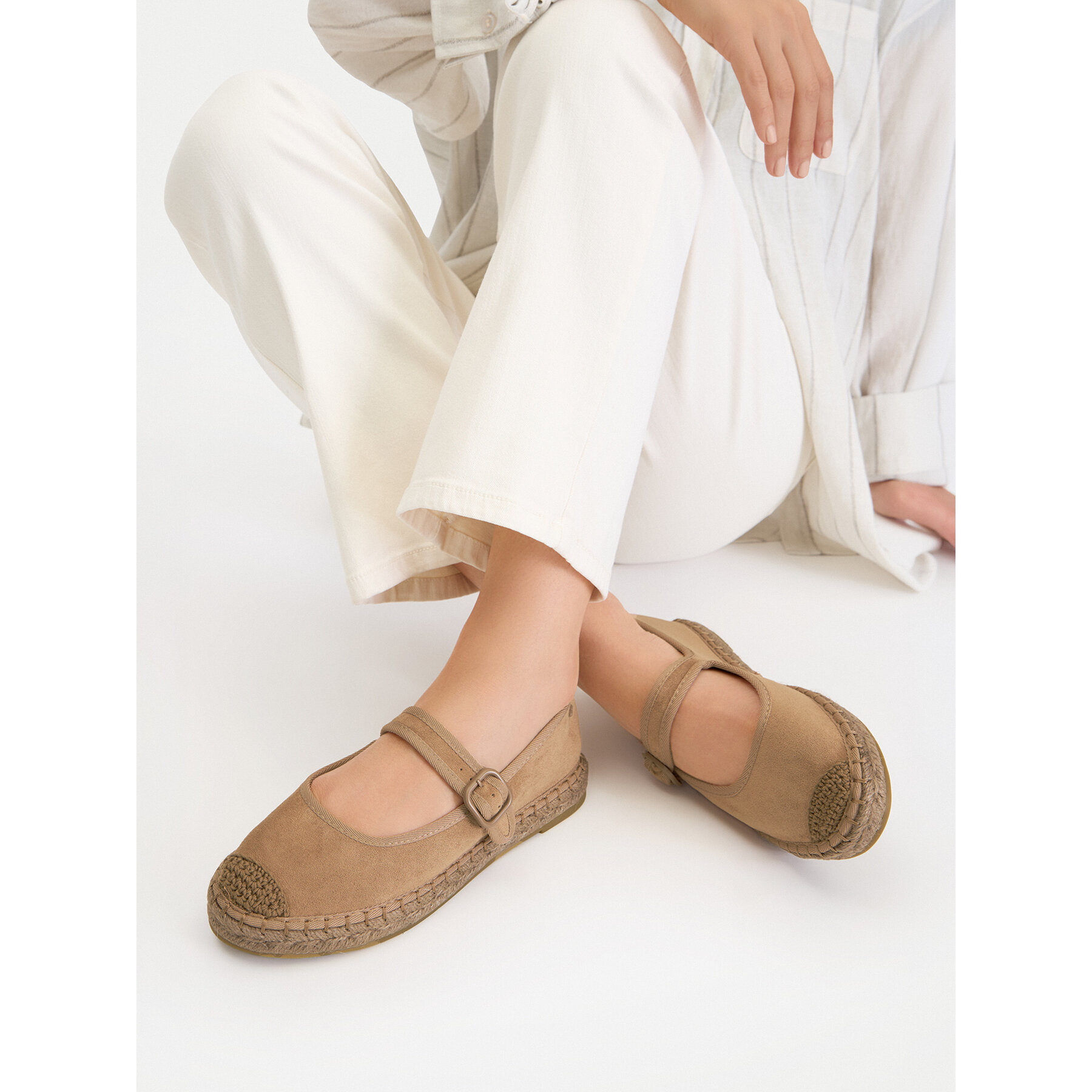 Espadrile Roxy CEO-WSS990-270 Bej închis