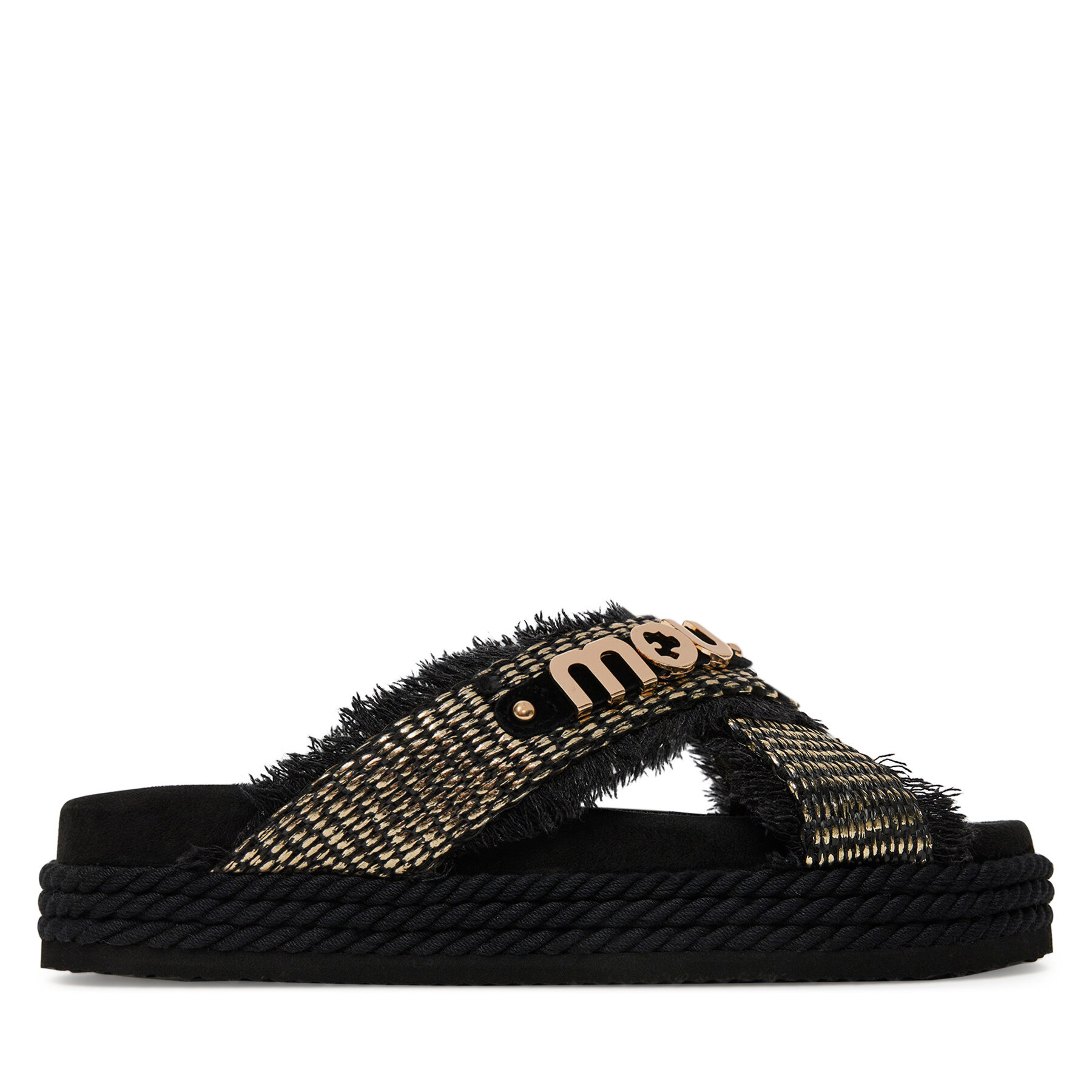 Donna Ciabatte Mou, Taglia 37, Nero, Criss-cross MU.SW451009K, taglia : 37