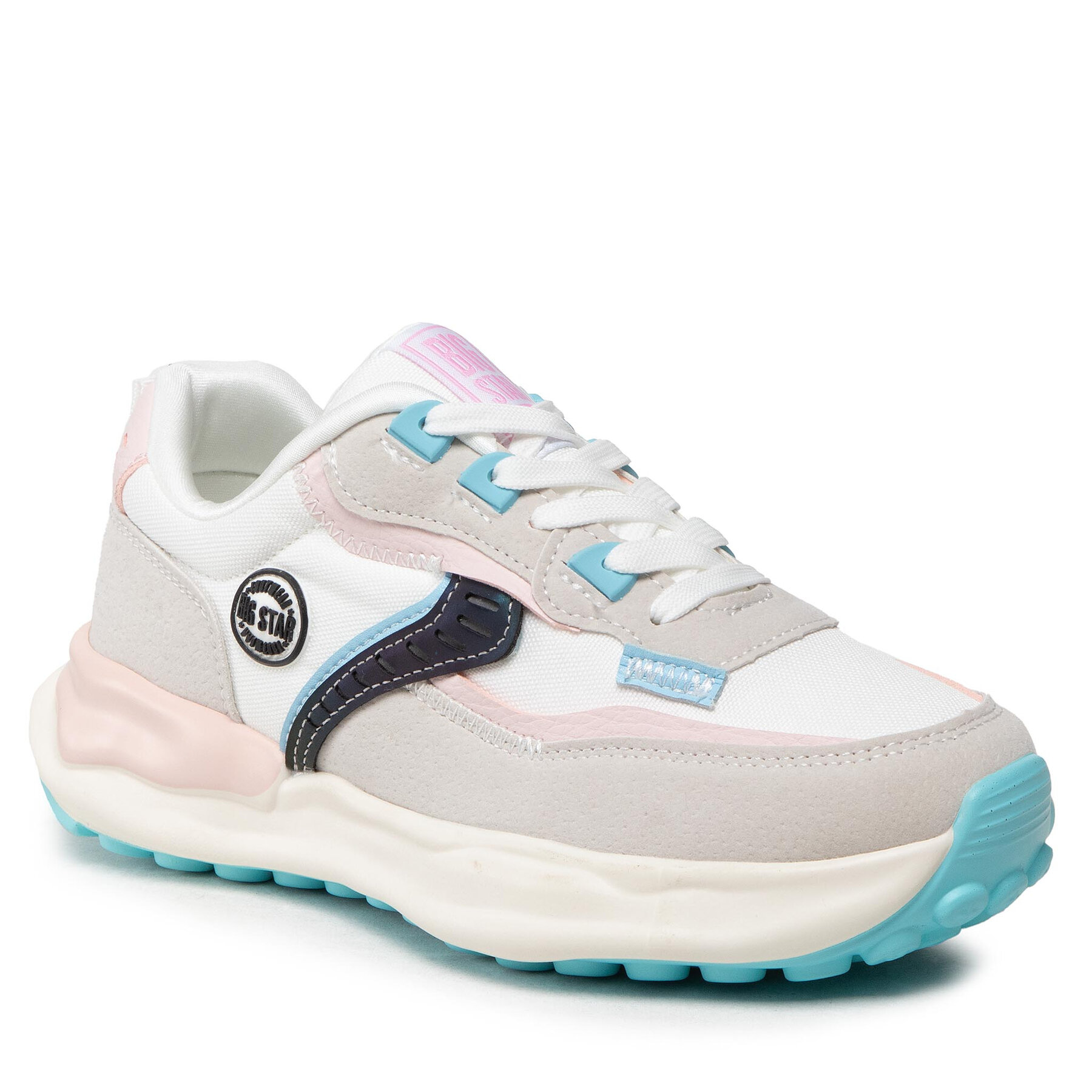 Sneakers Big Star ShoesBig Star Shoes KK274097 White/Pink Big Star Shoes imagine noua