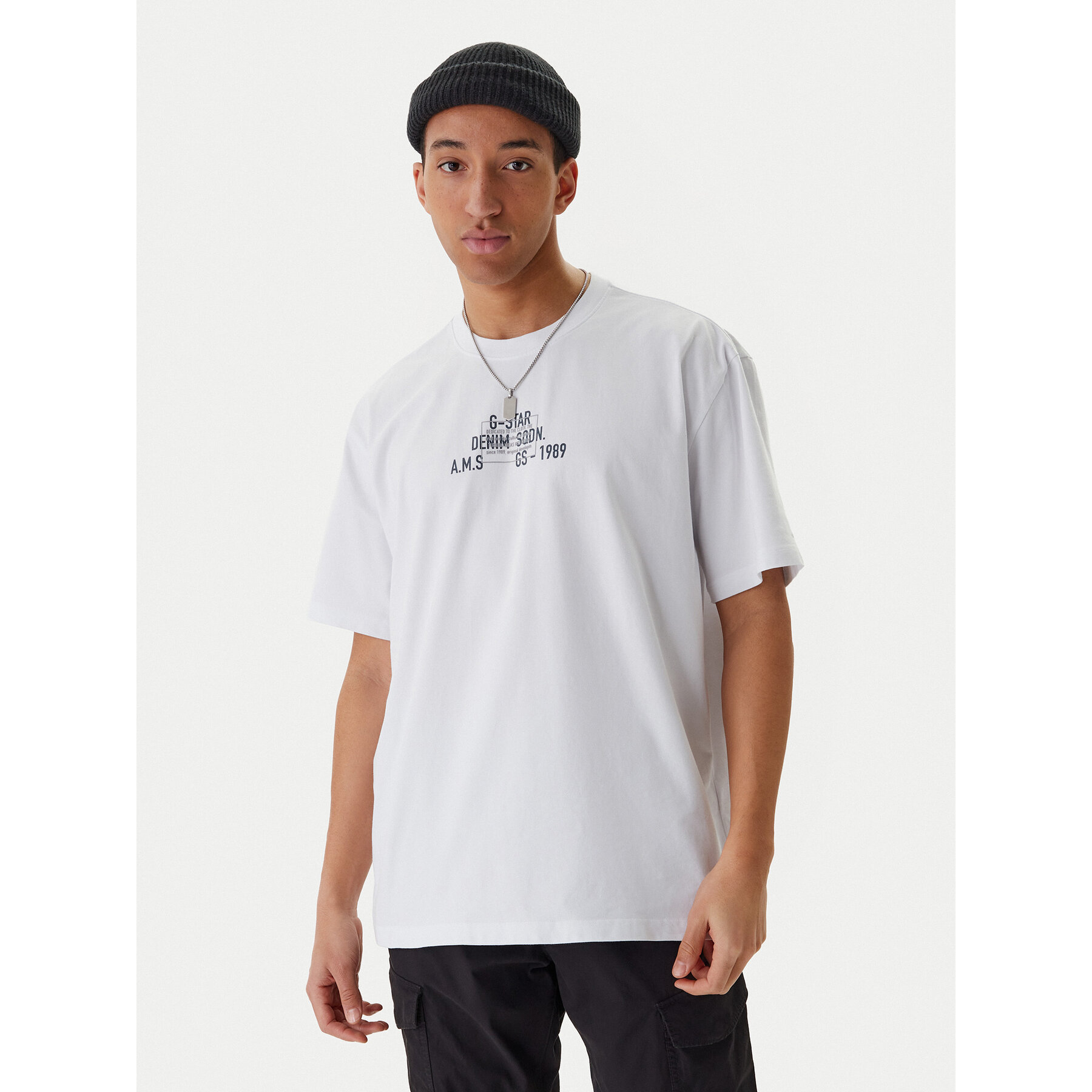 G-Star Raw T-Shirt Multi Technique D29296-E385 Weiß Relaxed Fit