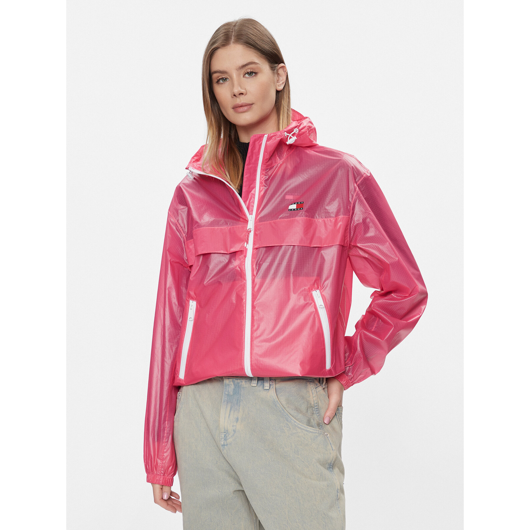 Tommy Jeans Windjacke Tjw Glossy Tech Chicago Ext DW0DW17229 Rosa Regular Fit