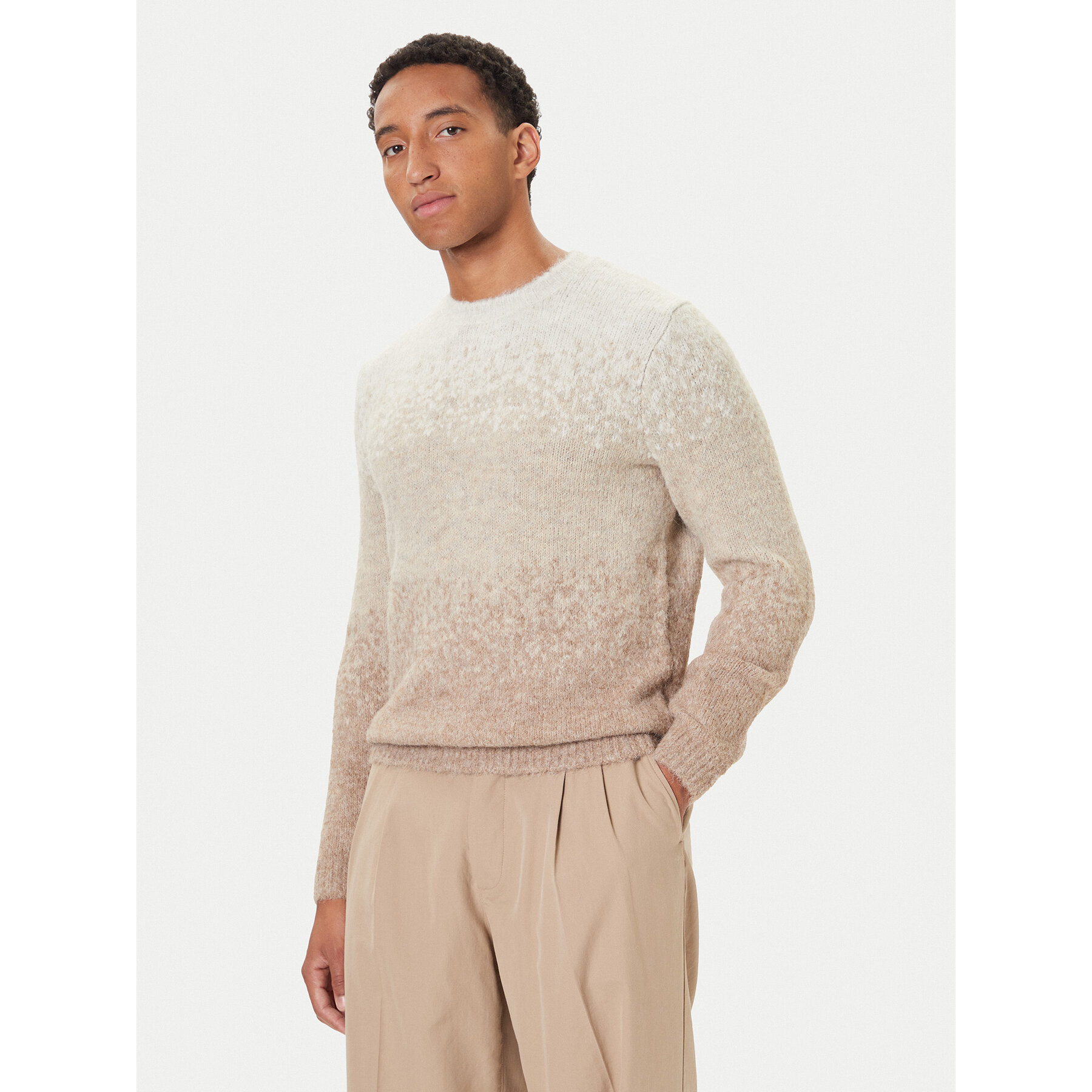 Guess Pullover M5BR39 Z0932 Hellbeige Regular Fit
