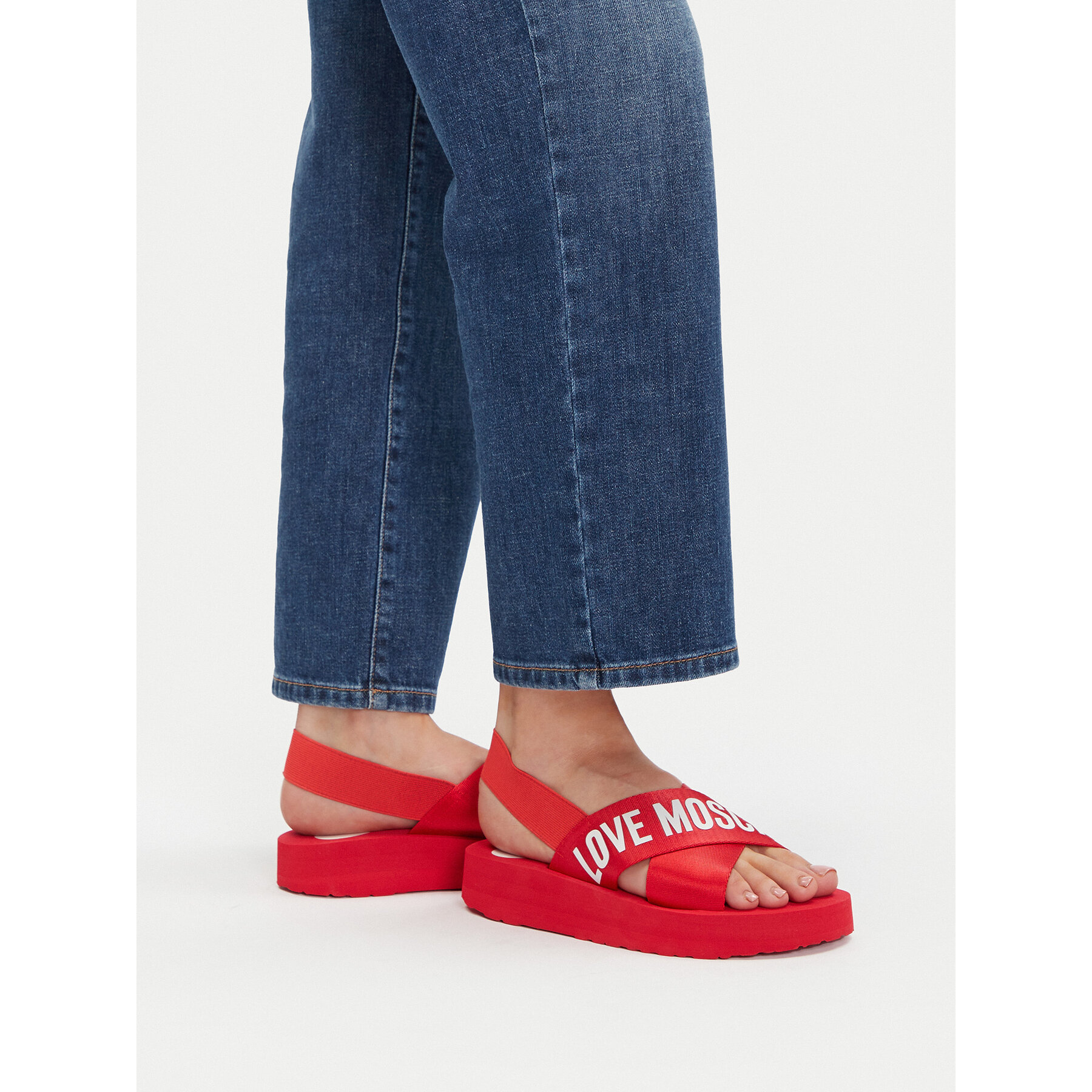 Sandále LOVE MOSCHINO JA16214G0MIX5500 Červená
