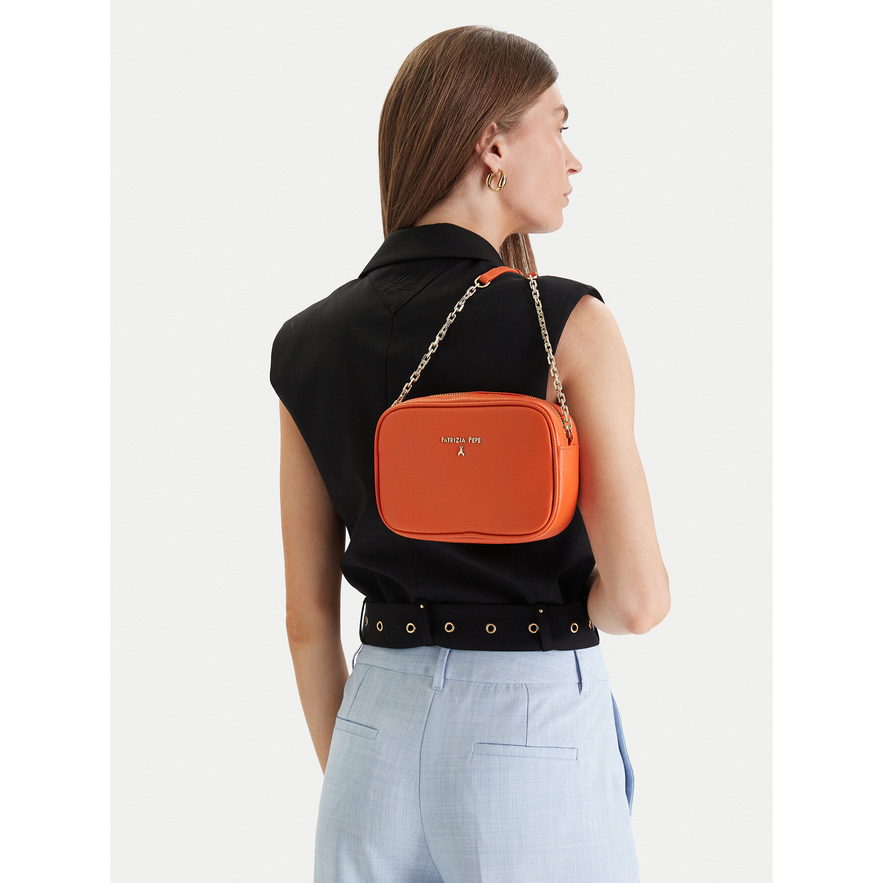 Kabelka Patrizia Pepe CB0071/L001-R877 Oranžová