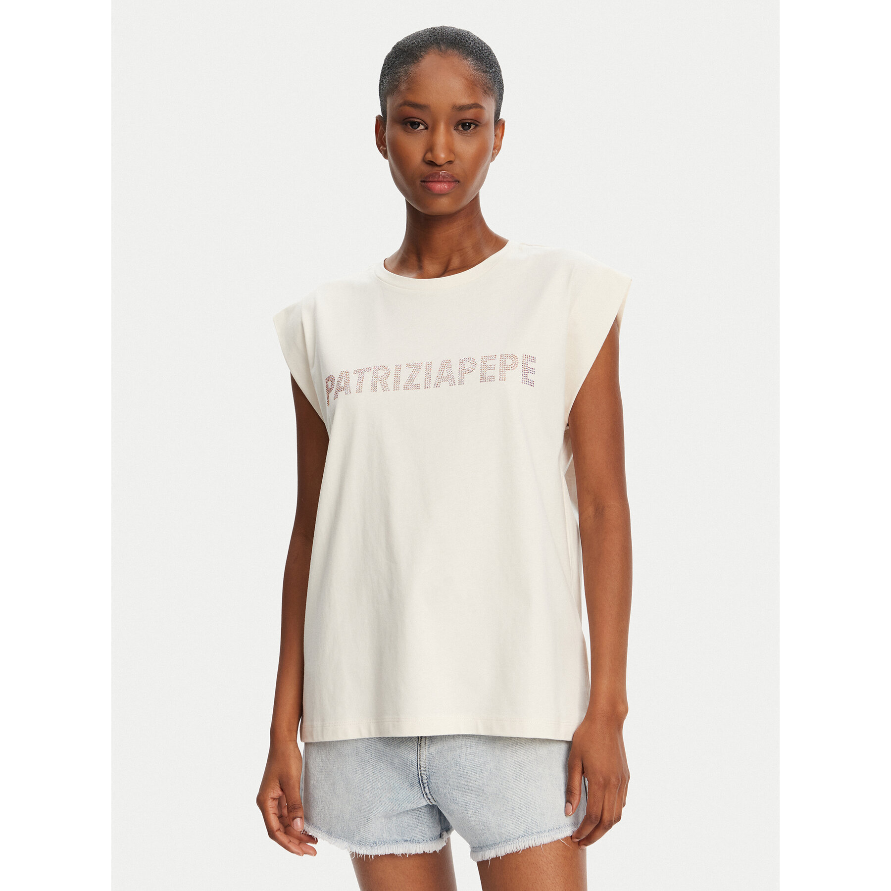 Patrizia Pepe T-Shirt 2M4418/J295-B823 Μπεζ Regular Fit