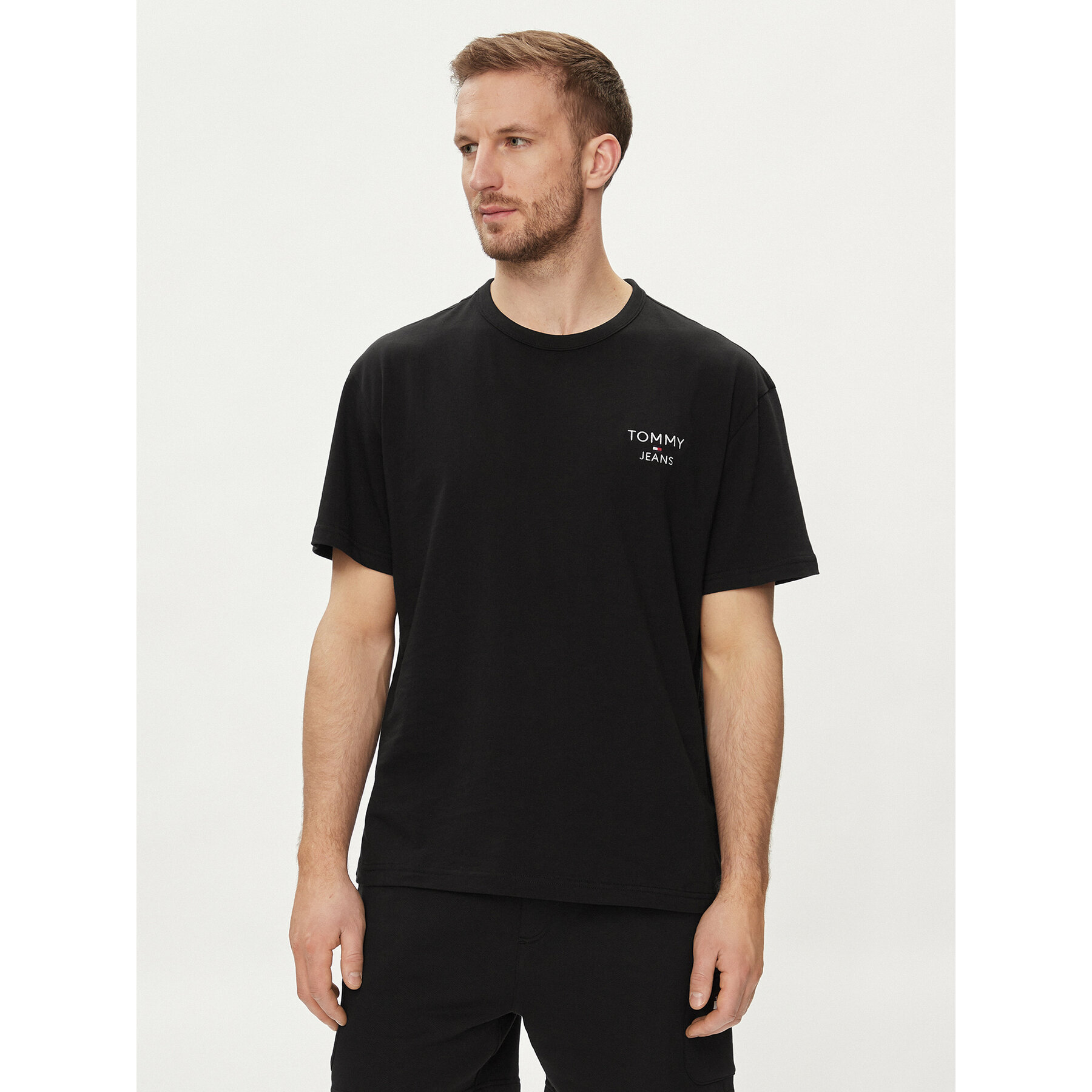 Tommy Jeans T-Shirt DM0DM18872 Μαύρο Regular Fit