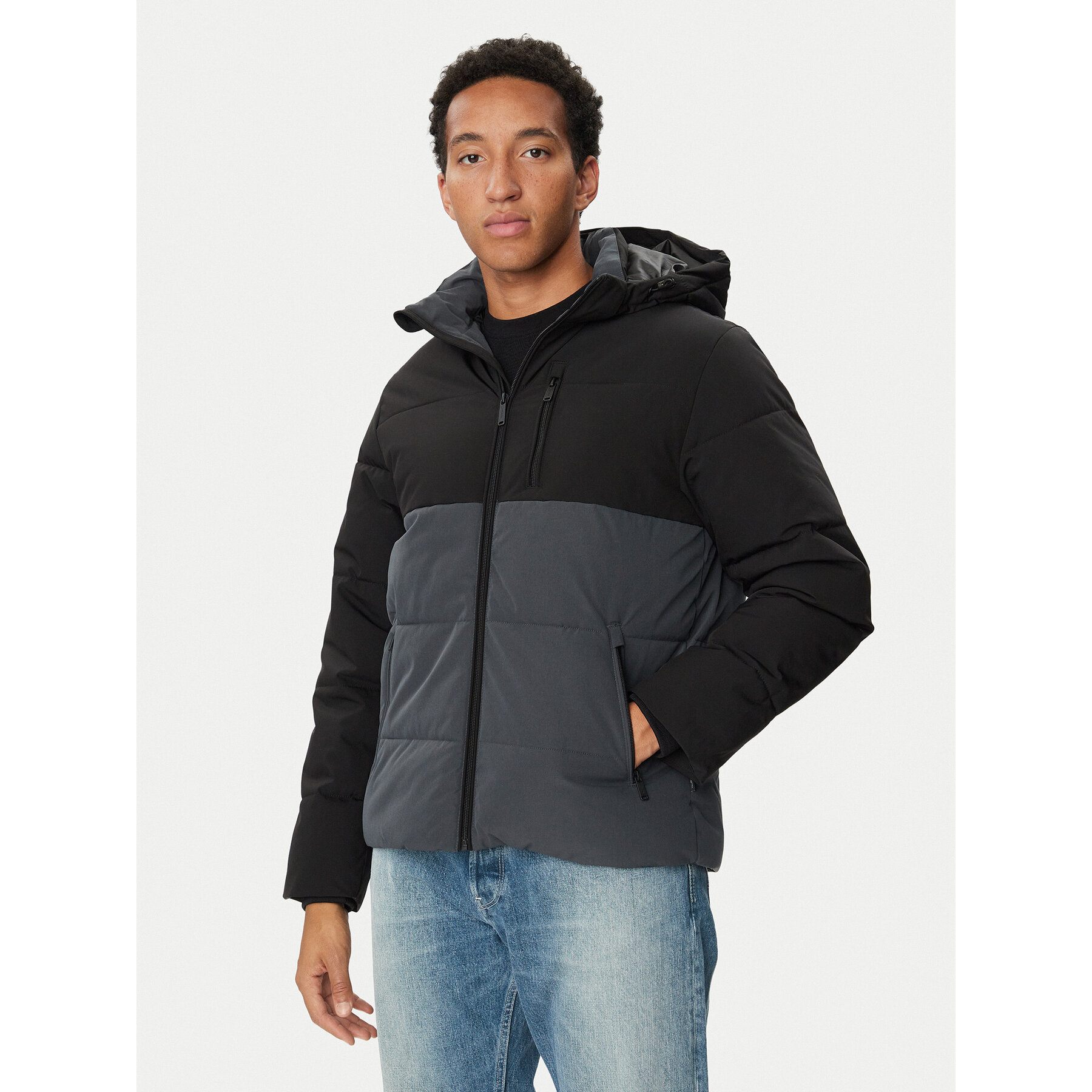 Jack & Jones Winterjacke Becks Puffer 12298858 Grau Regular Fit