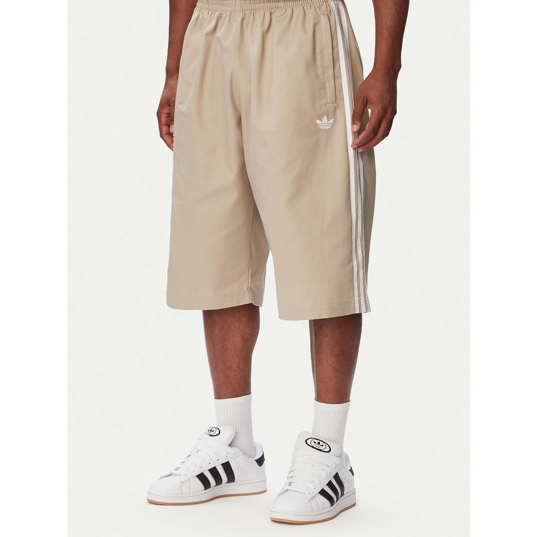 adidas Sportshorts Adicolor Twill KR1388 Beige Relaxed Fit
