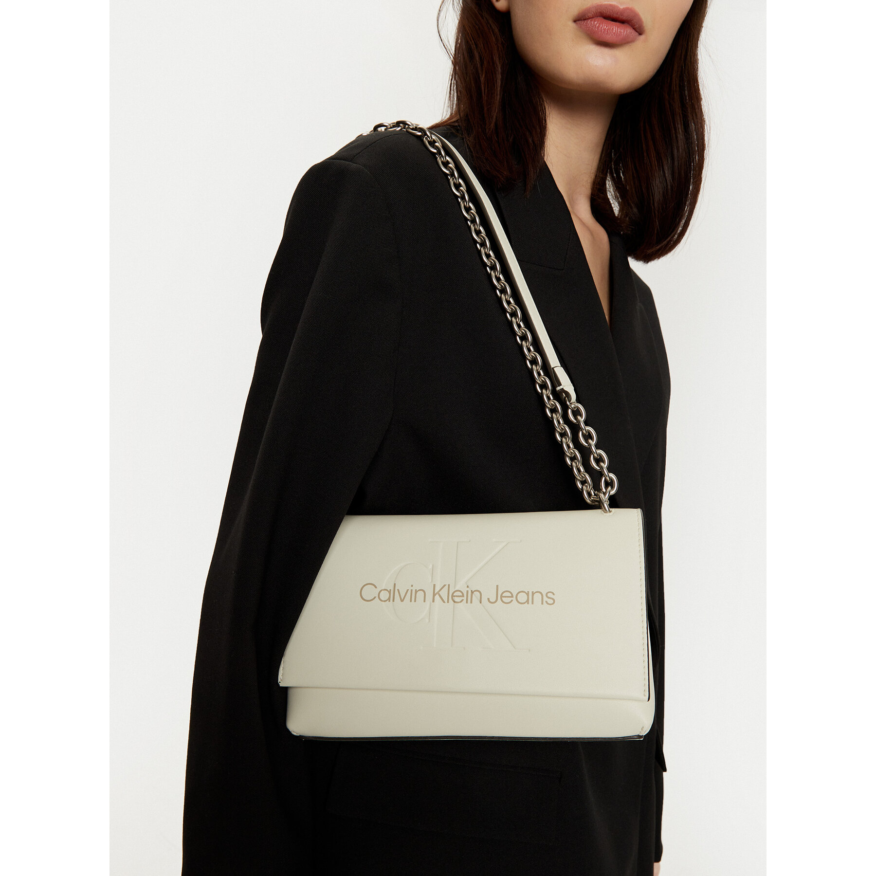 Дамска чанта Calvin Klein Jeans K60K612221 Екрю