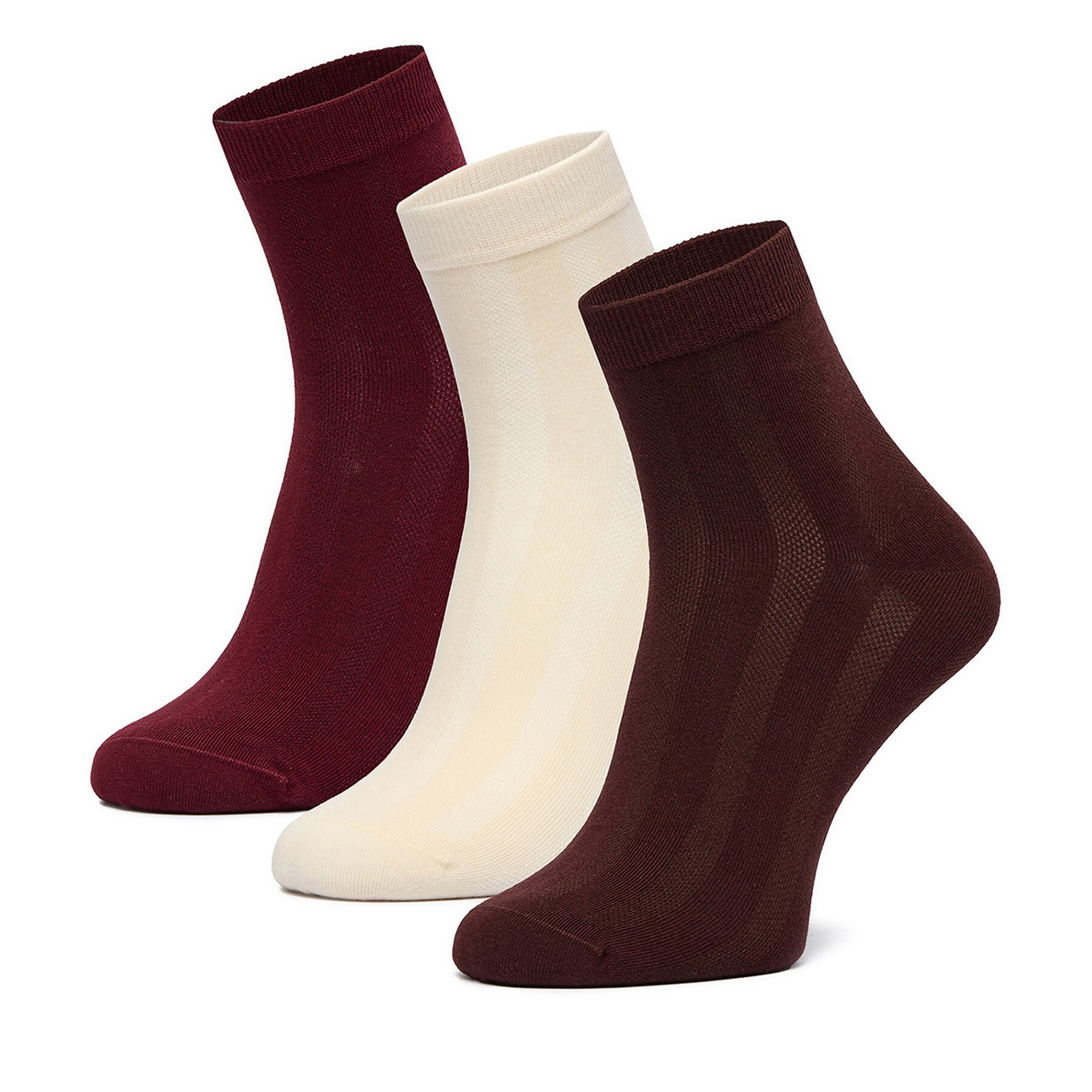Șosete scurte Nine West CEO_BR_NW_25082_Z_AW25 (3 PACK) Vișiniu