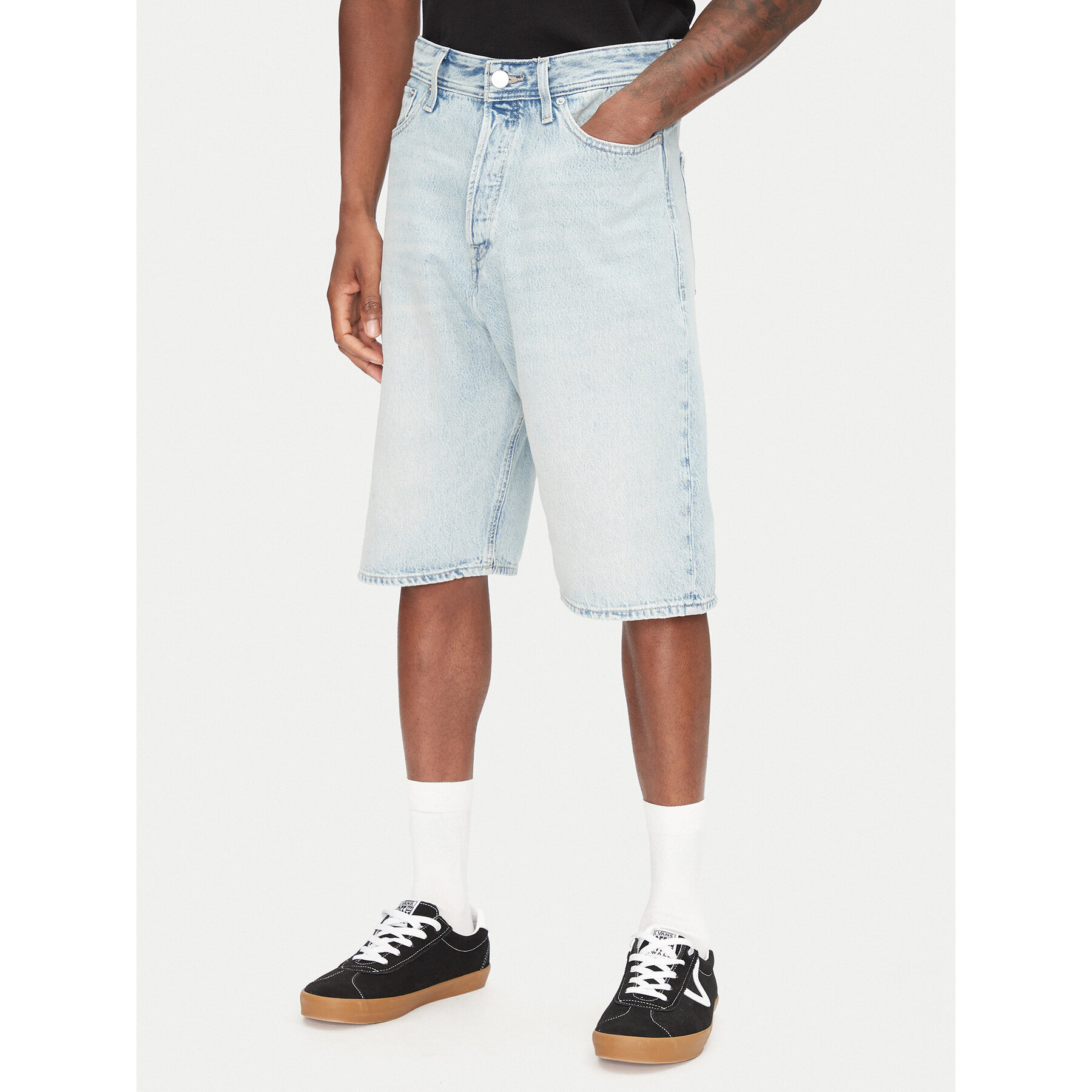 Jack & Jones Jeansshorts Ron 12272237 Blau Baggy Fit
