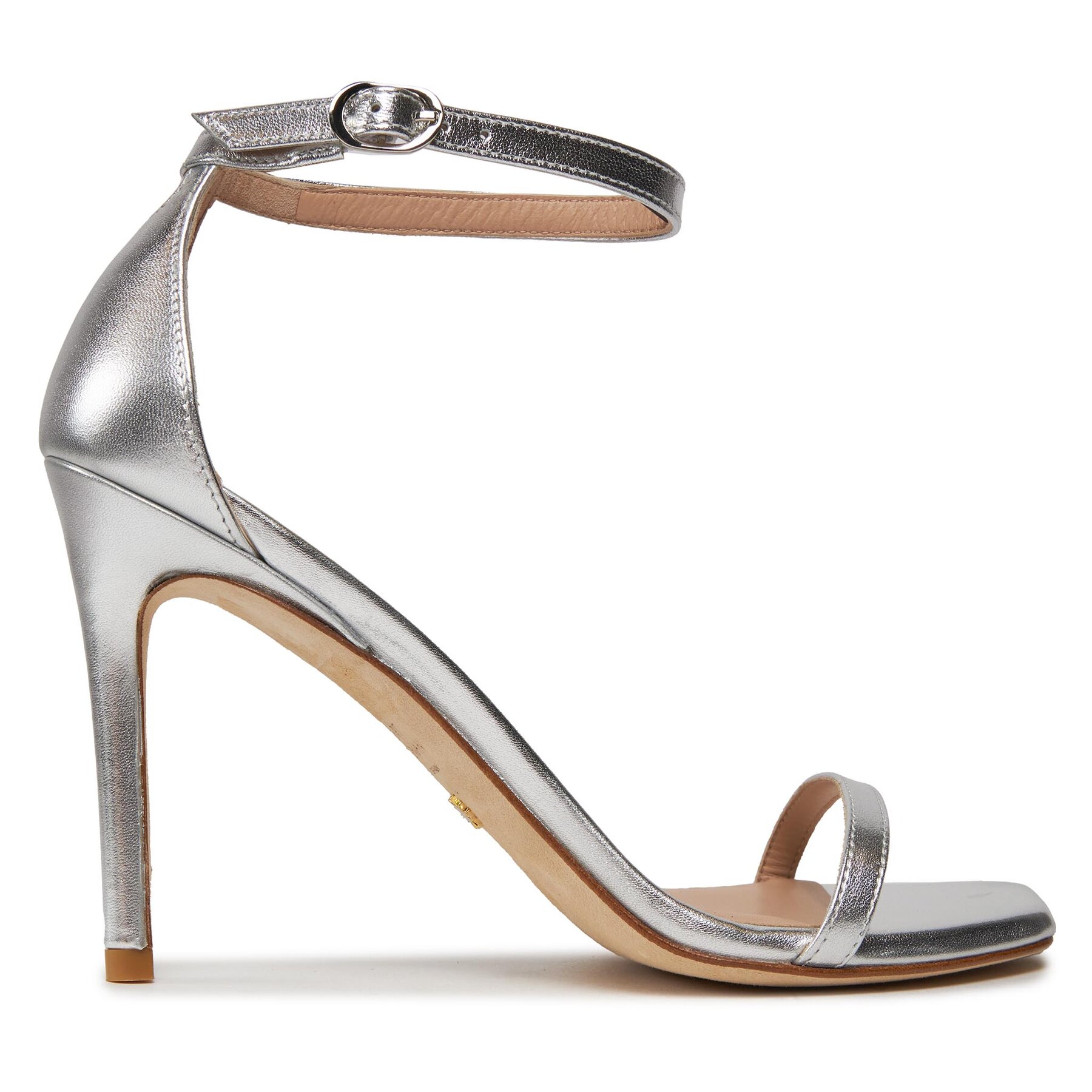 Stuart Weitzman Σανδάλια Stuart Weitzman Nudistcurve 100 Sanda SA178 Ασημί