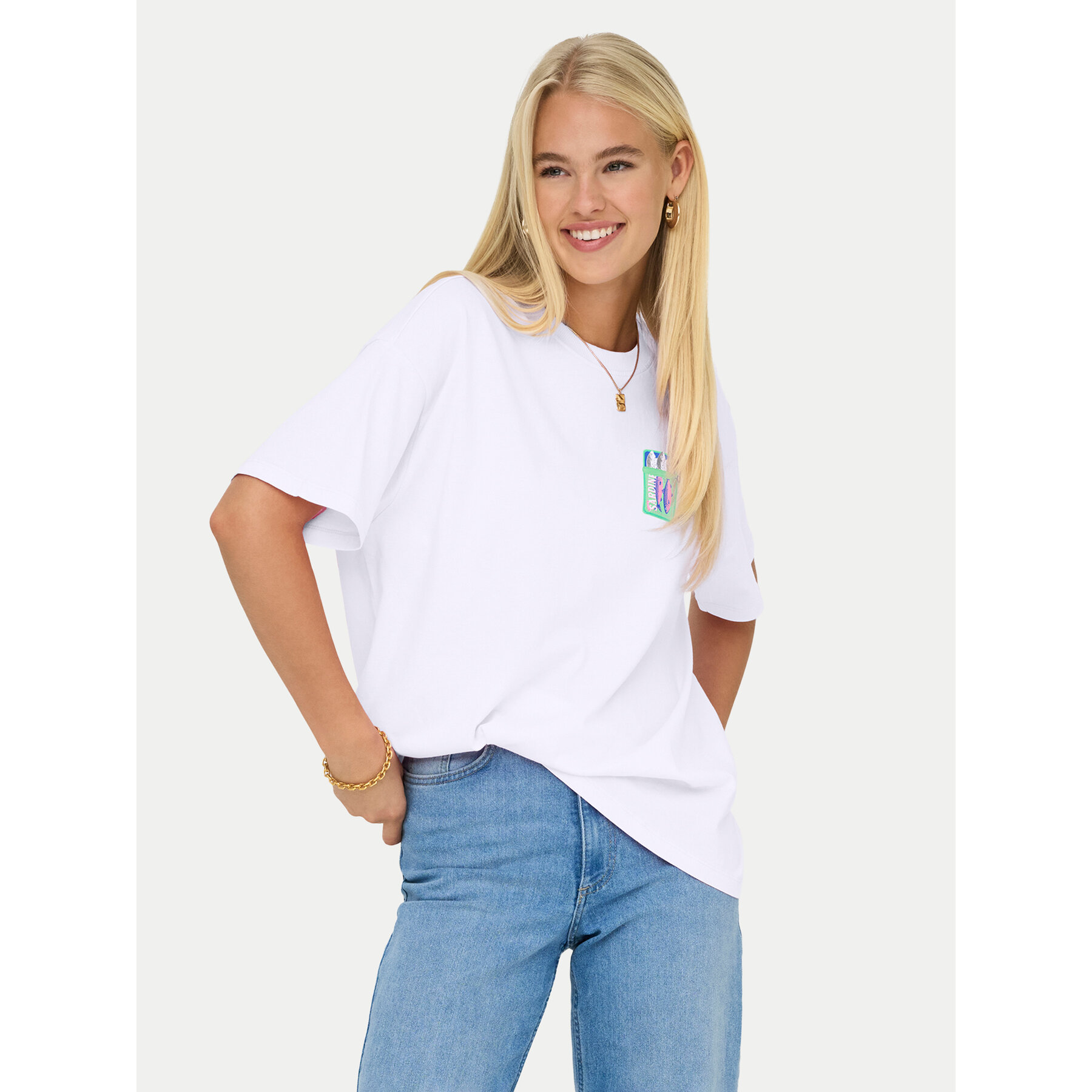 ONLY T-shirt Vivvi 15346761 Bijela Regular Fit