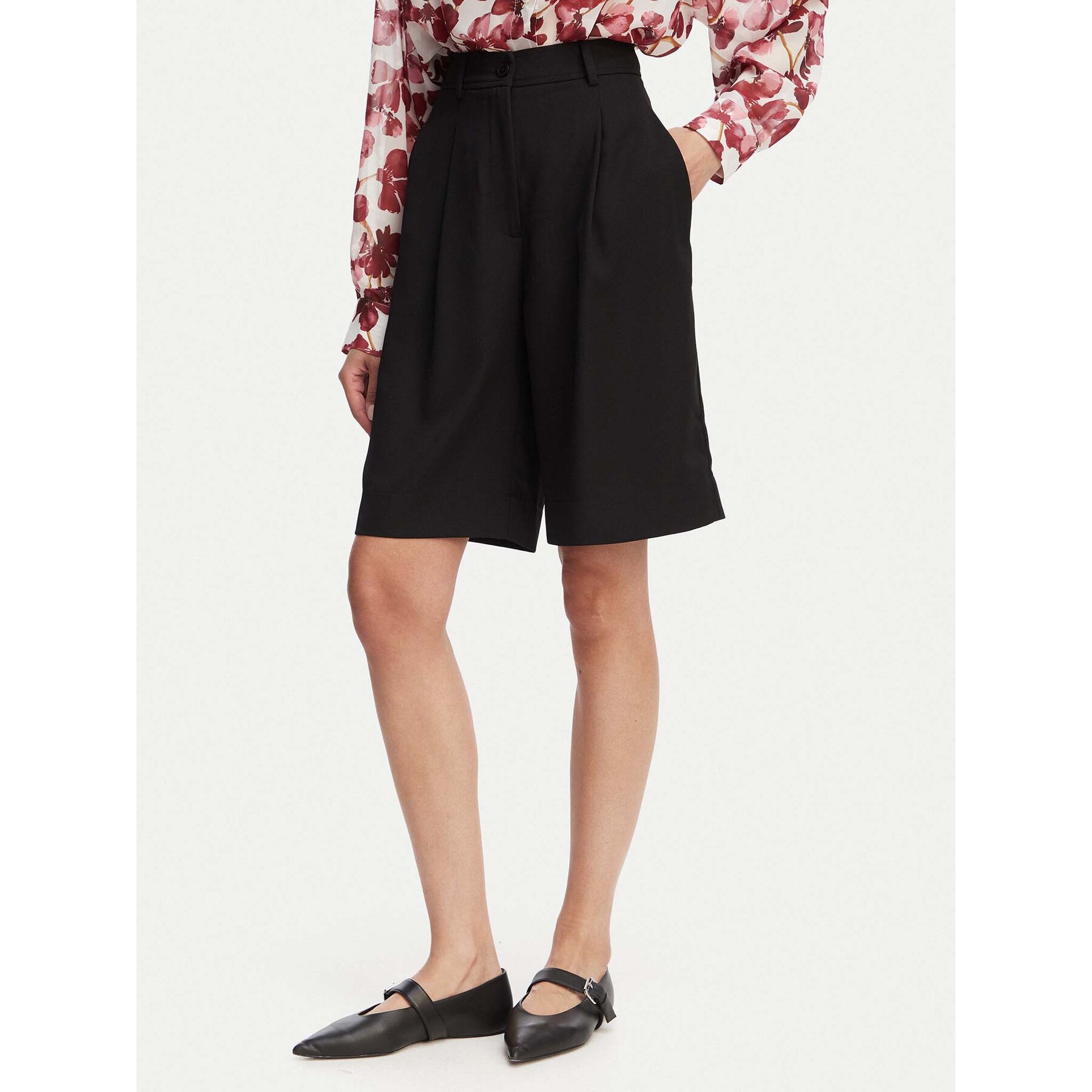 ACCESS FASHION Bermudahose 63-5115-183 Schwarz Relaxed Fit