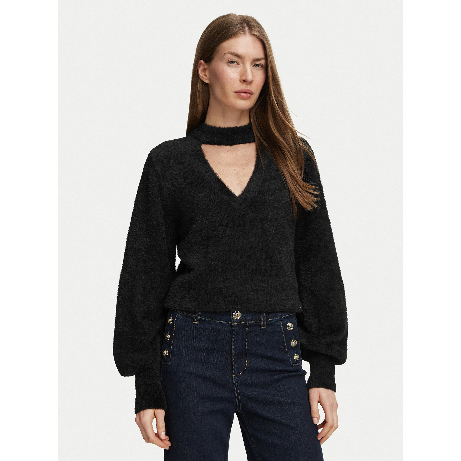 Guess Pullover W6BR74 Z1761 Schwarz Regular Fit