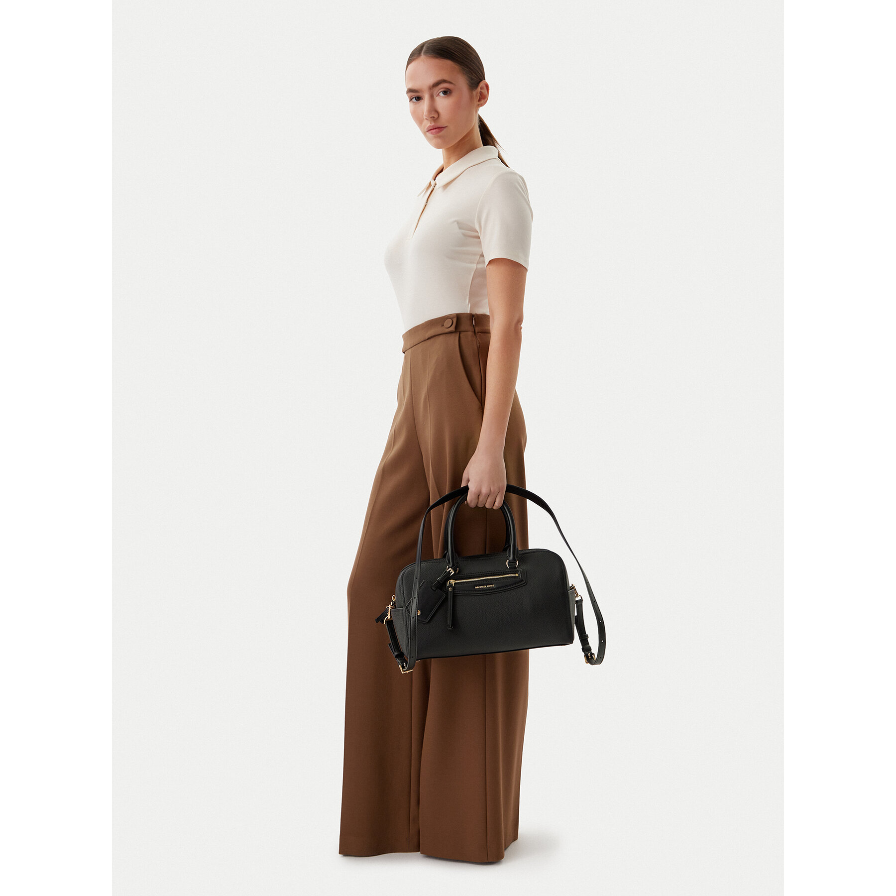 Τσάντα MICHAEL Michael Kors Md Duffle Satchel 30S6GTVS8L Μαύρο