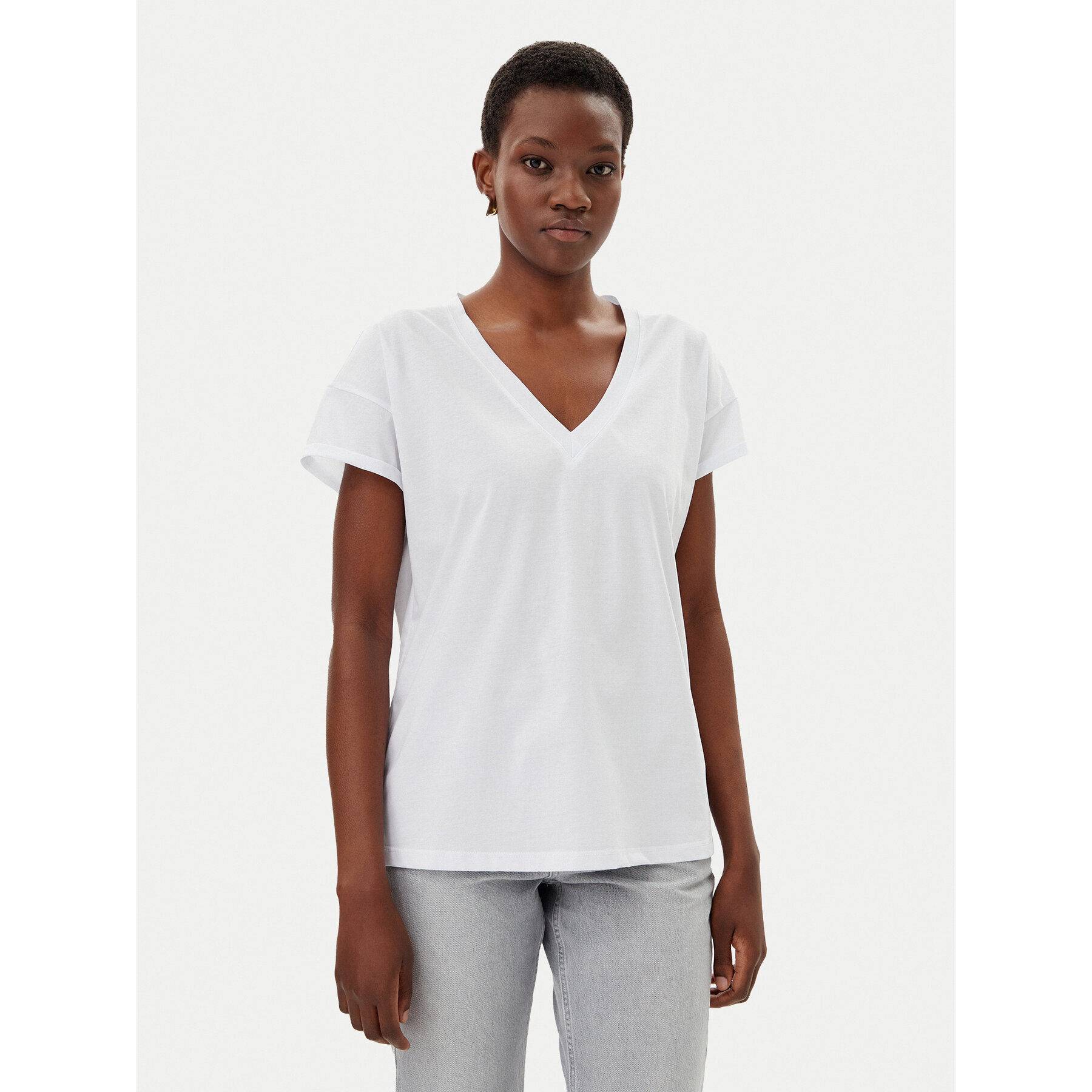 ViCOLO ViCOLO T-Shirt UD0003 Λευκό Regular Fit