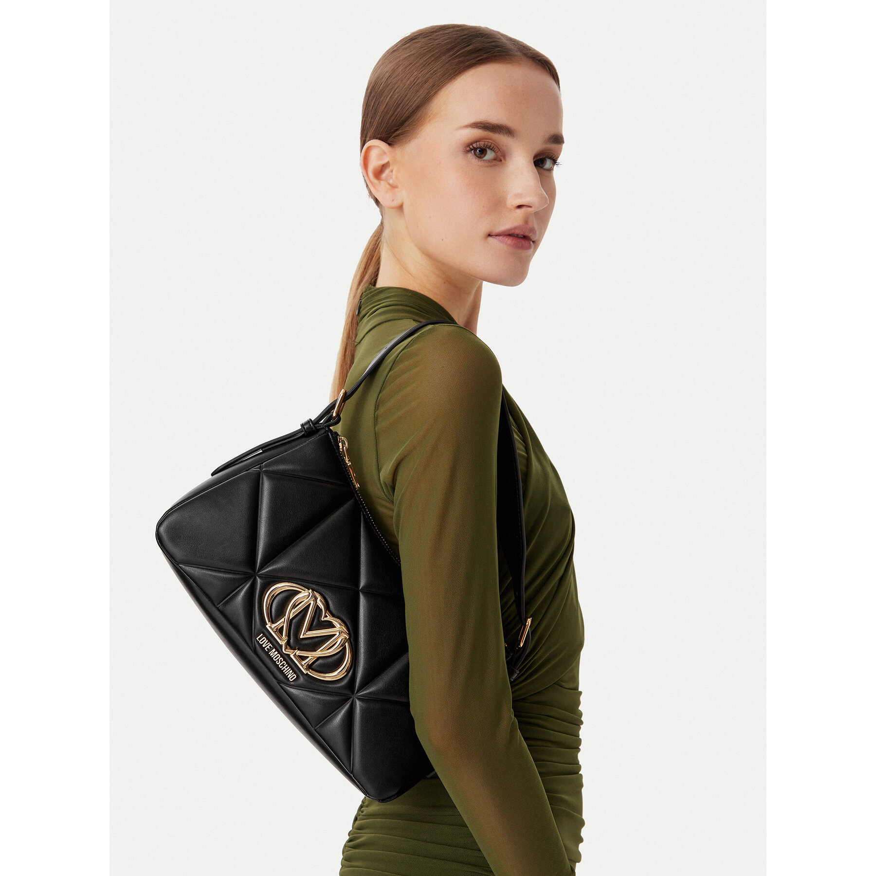 Ročna torba LOVE MOSCHINO JC4032PP1PLC0000 Črna