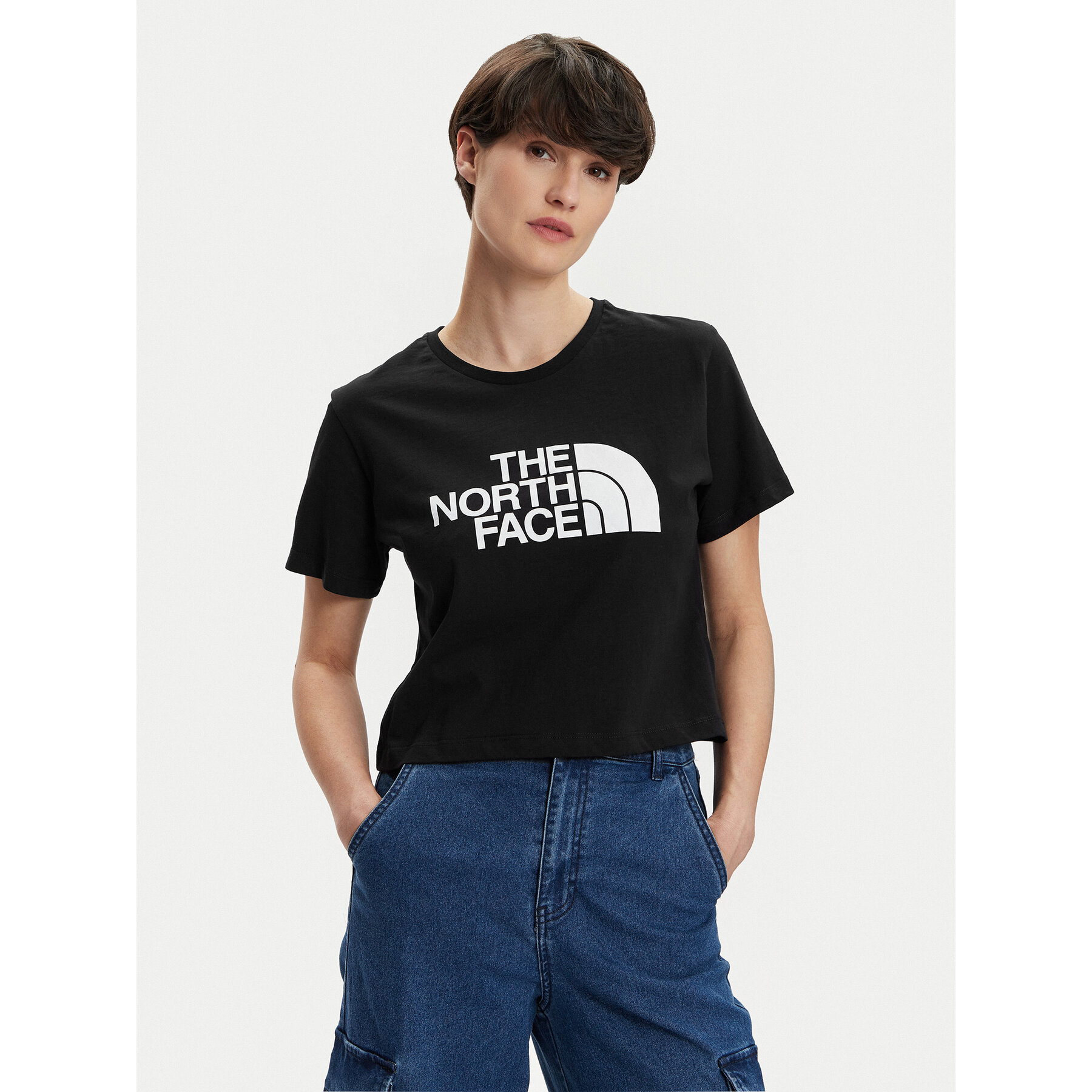 The North Face Póló Easy NF0A87NA Fekete Relaxed Fit