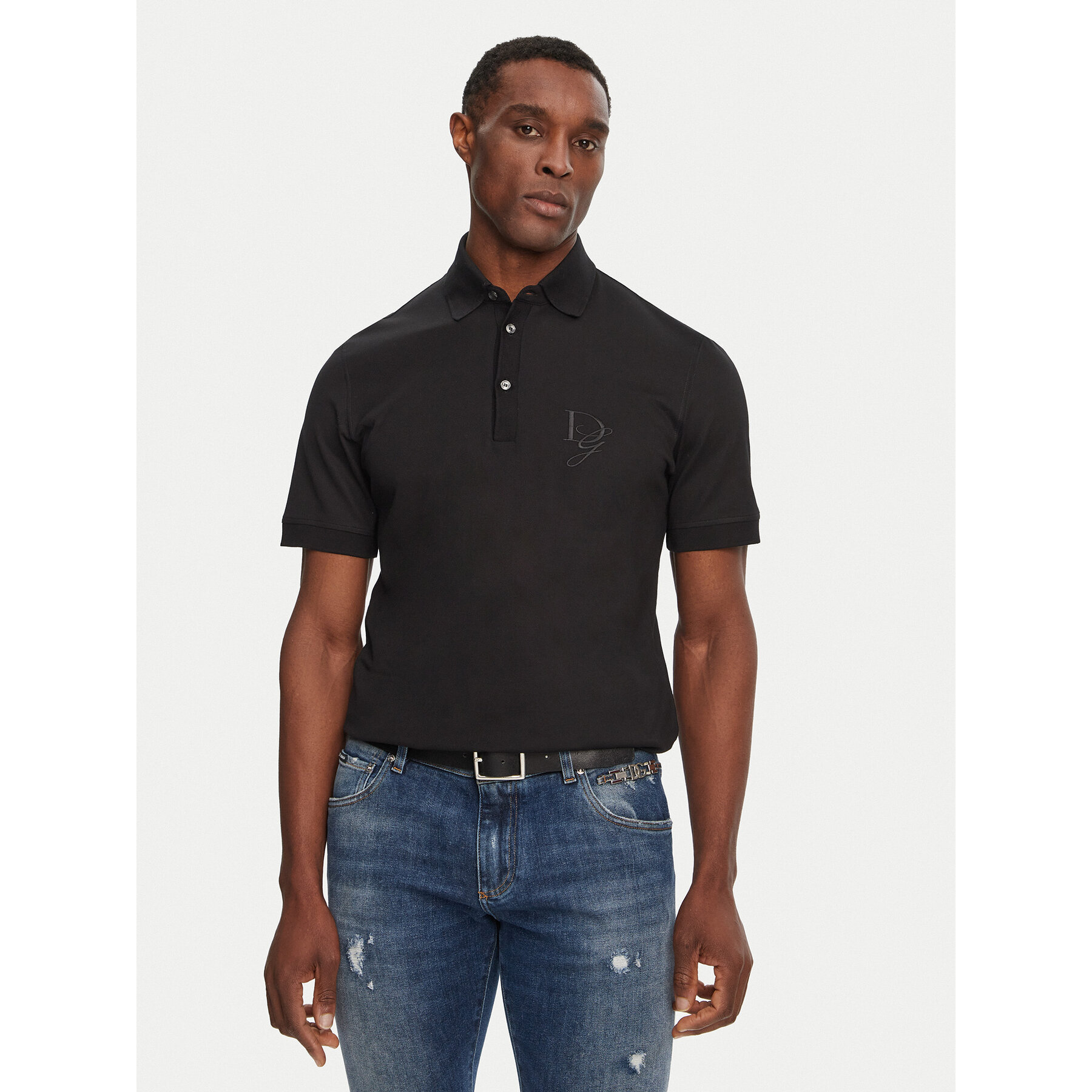 Dolce&Gabbana Pólóing G8SG0Z G7N4P Fekete Regular Fit