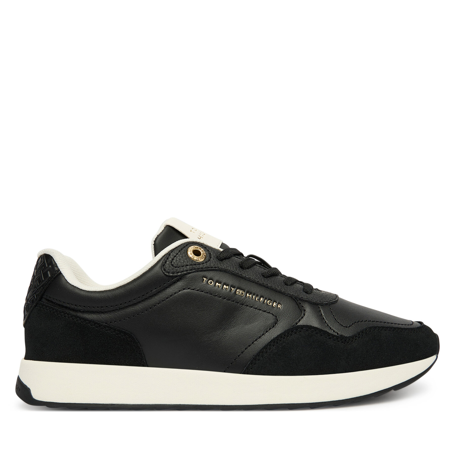 Sneakersy Tommy Hilfiger Monogram Mix Material Runner FW0FW09267 Čierna