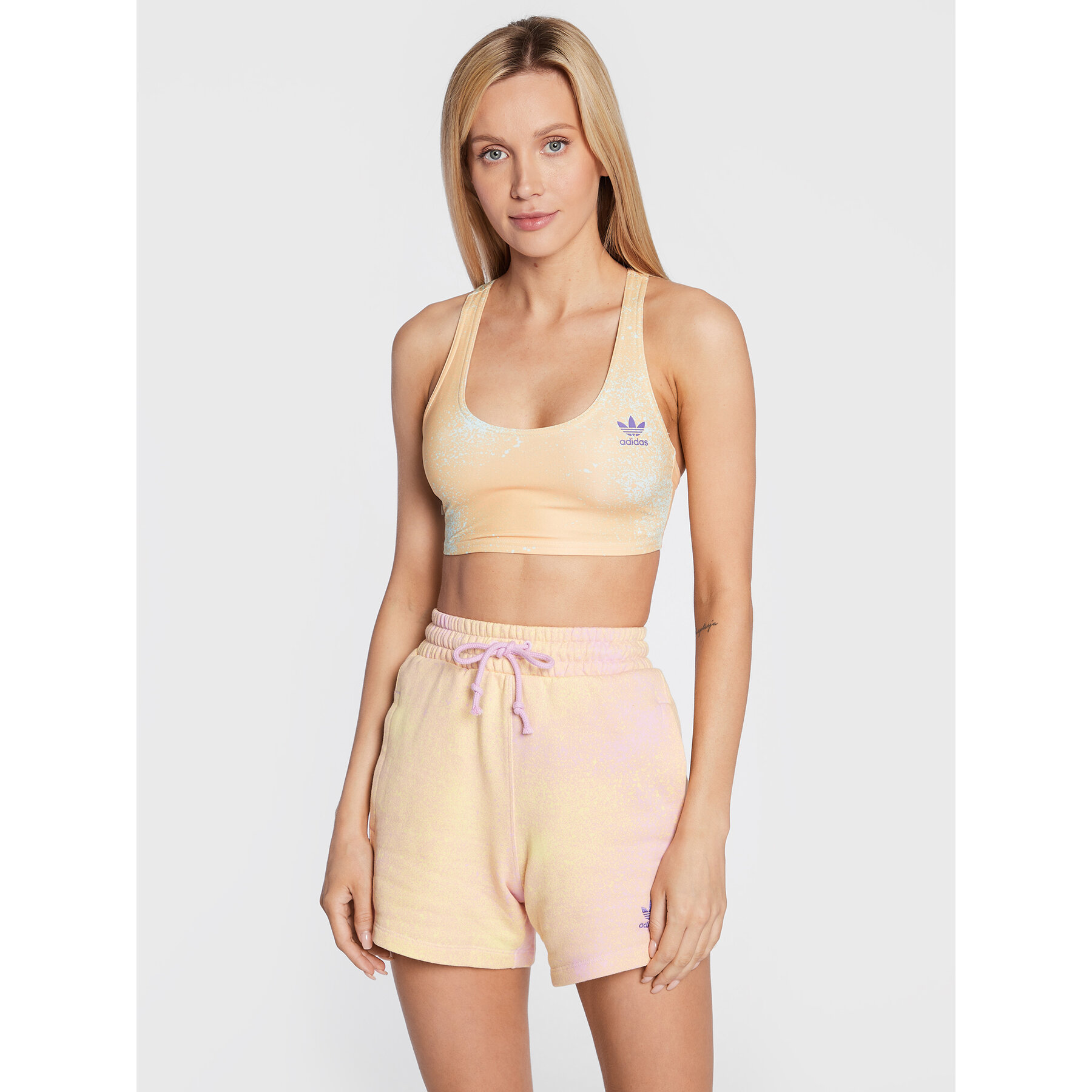 adidas Τοπ Allover Print HL6596 Μπεζ Slim Fit