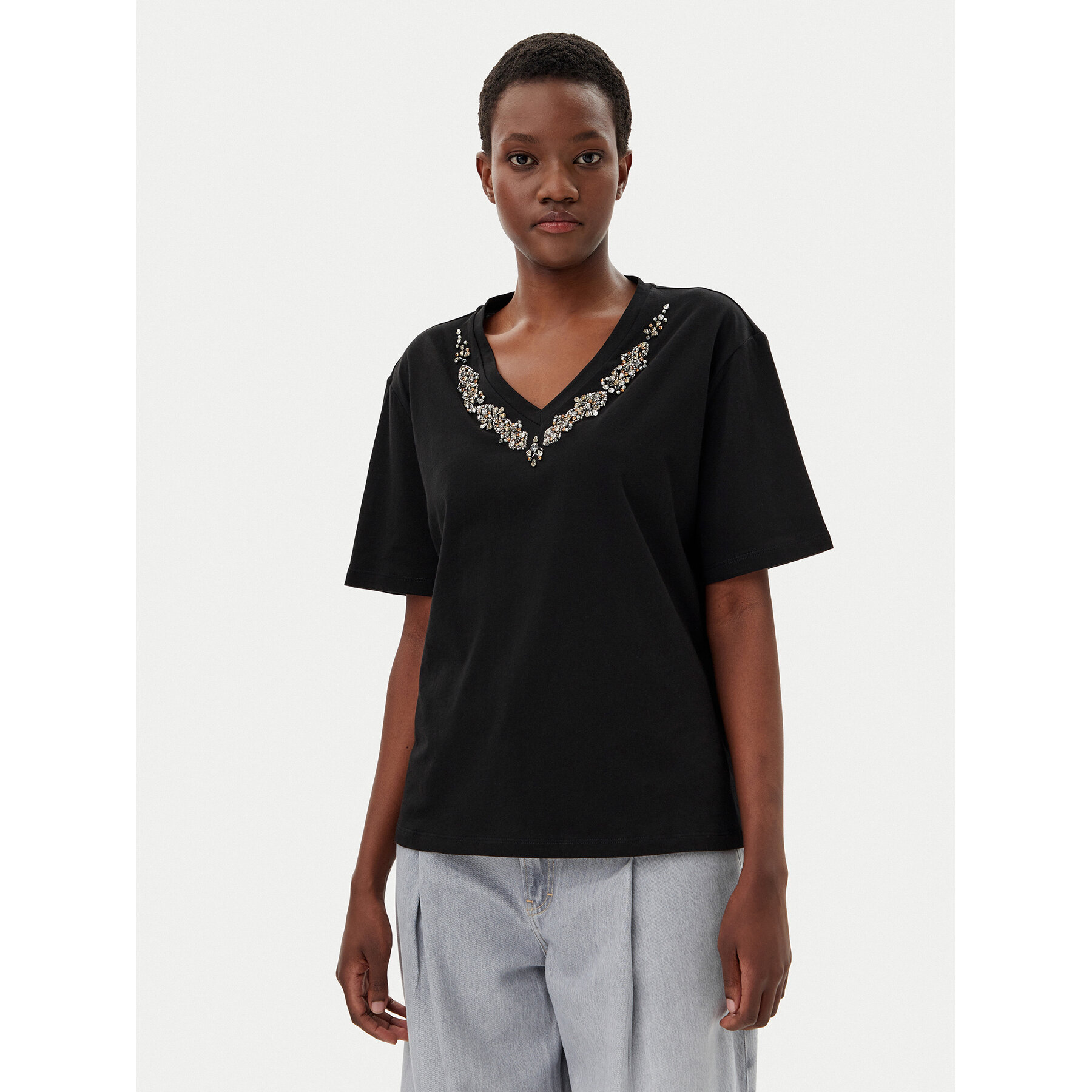 Liu Jo Póló WA5146 JS923 Fekete Regular Fit