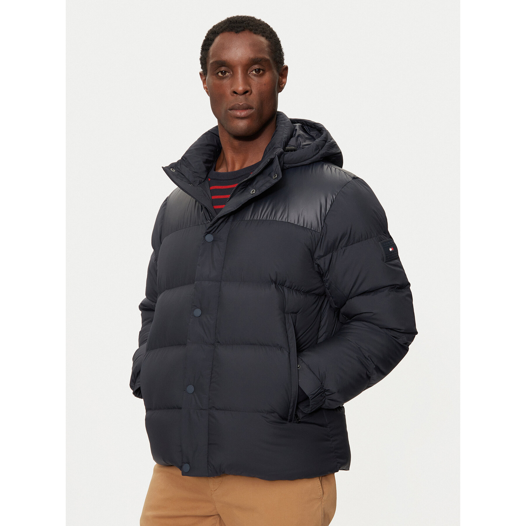Tommy Hilfiger Daunenjacke MW0MW36569 Dunkelblau Regular Fit