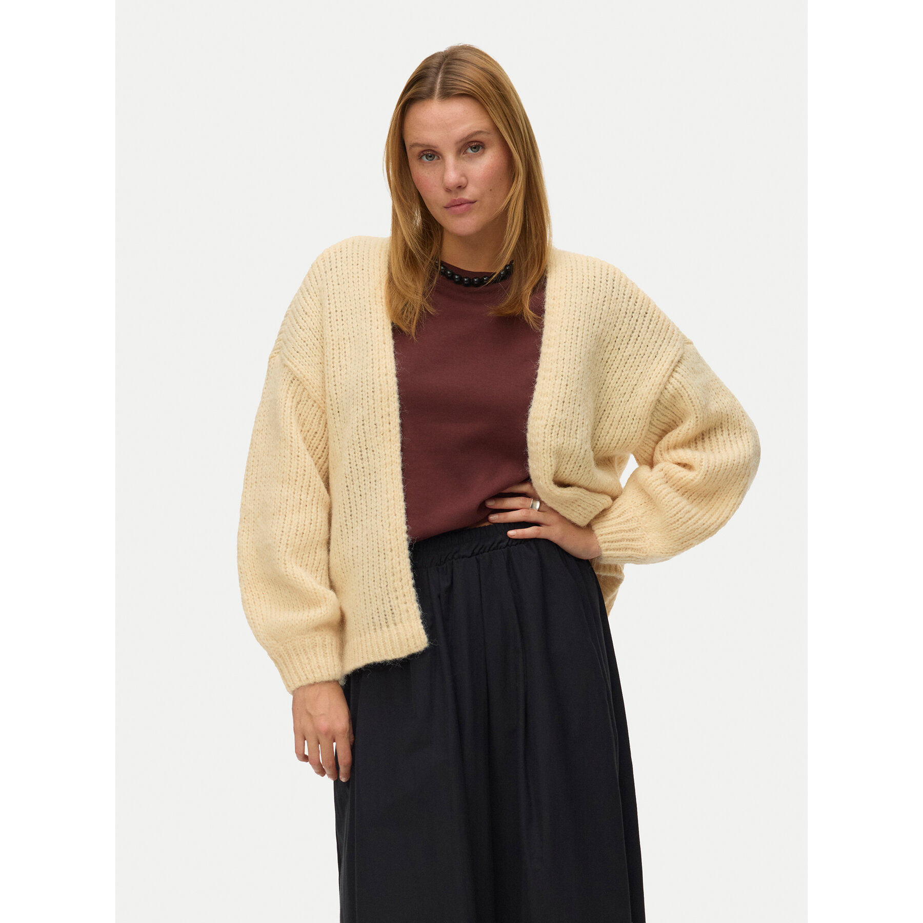 Vero Moda Strickjacke Maybe 10273101 Gelb Oversize
