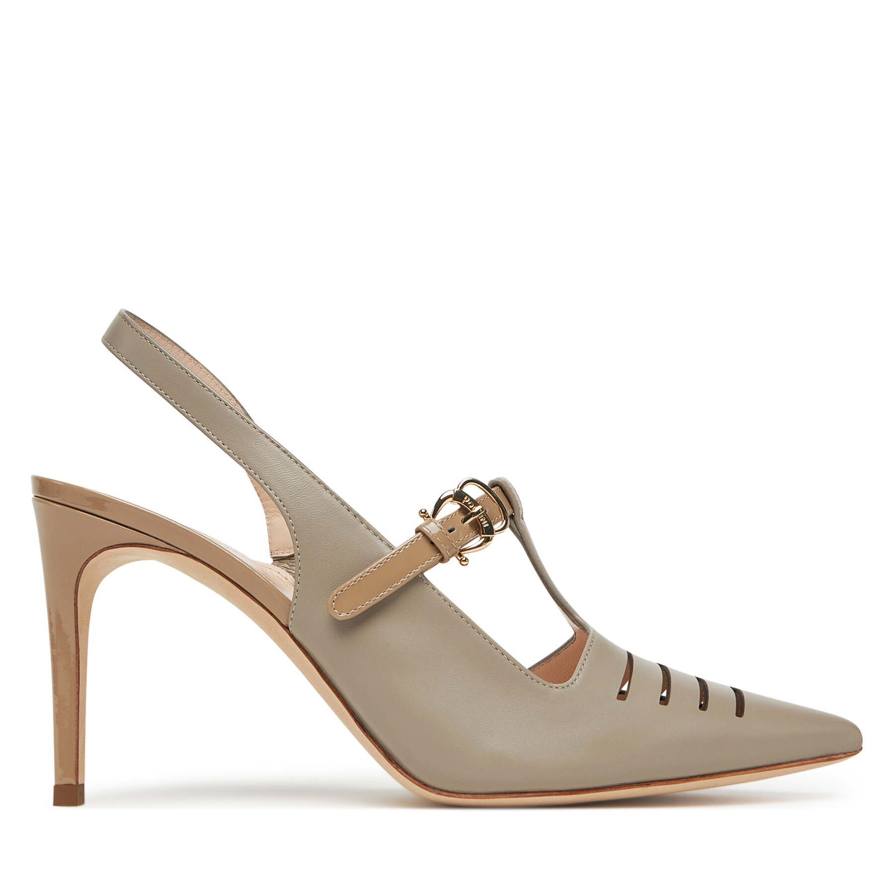 Pantofi cu toc subțire Pollini PA10138C0MPA210A Bej