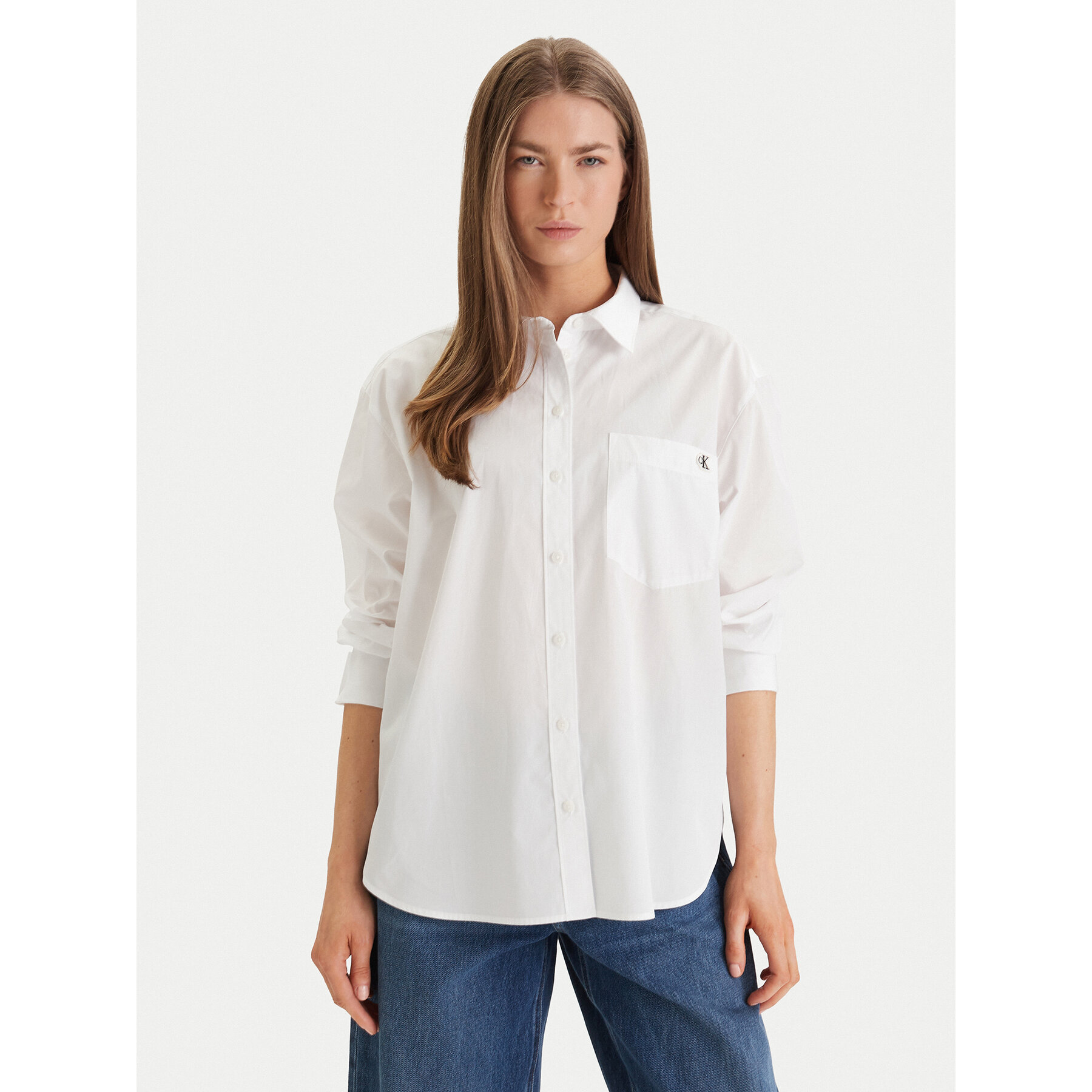 Calvin Klein Jeans Hemd LV047F102G Weiß Relaxed Fit