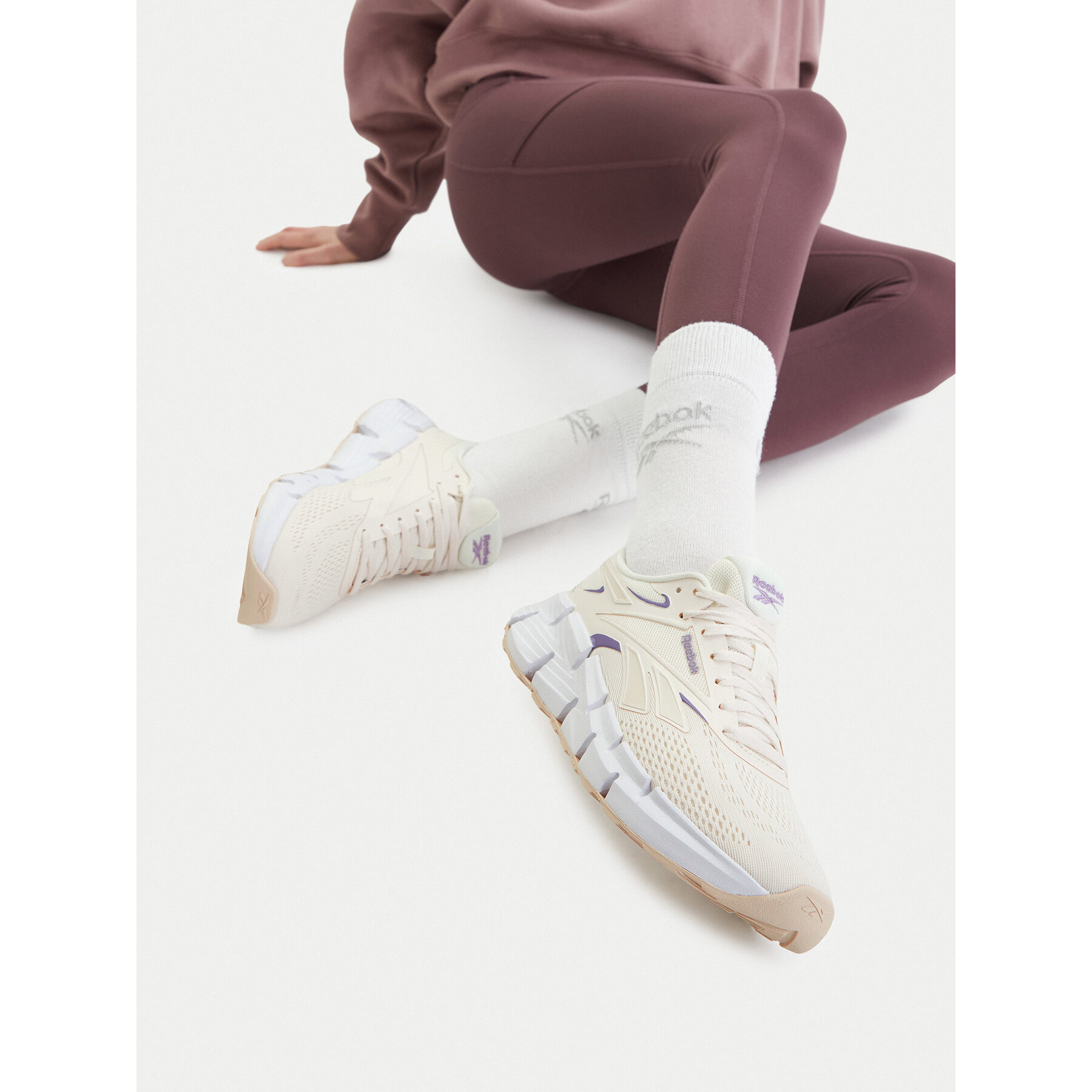 Маратонки за бягане Reebok EO-ZIG DYNAMICA 6 100244513 Екрю