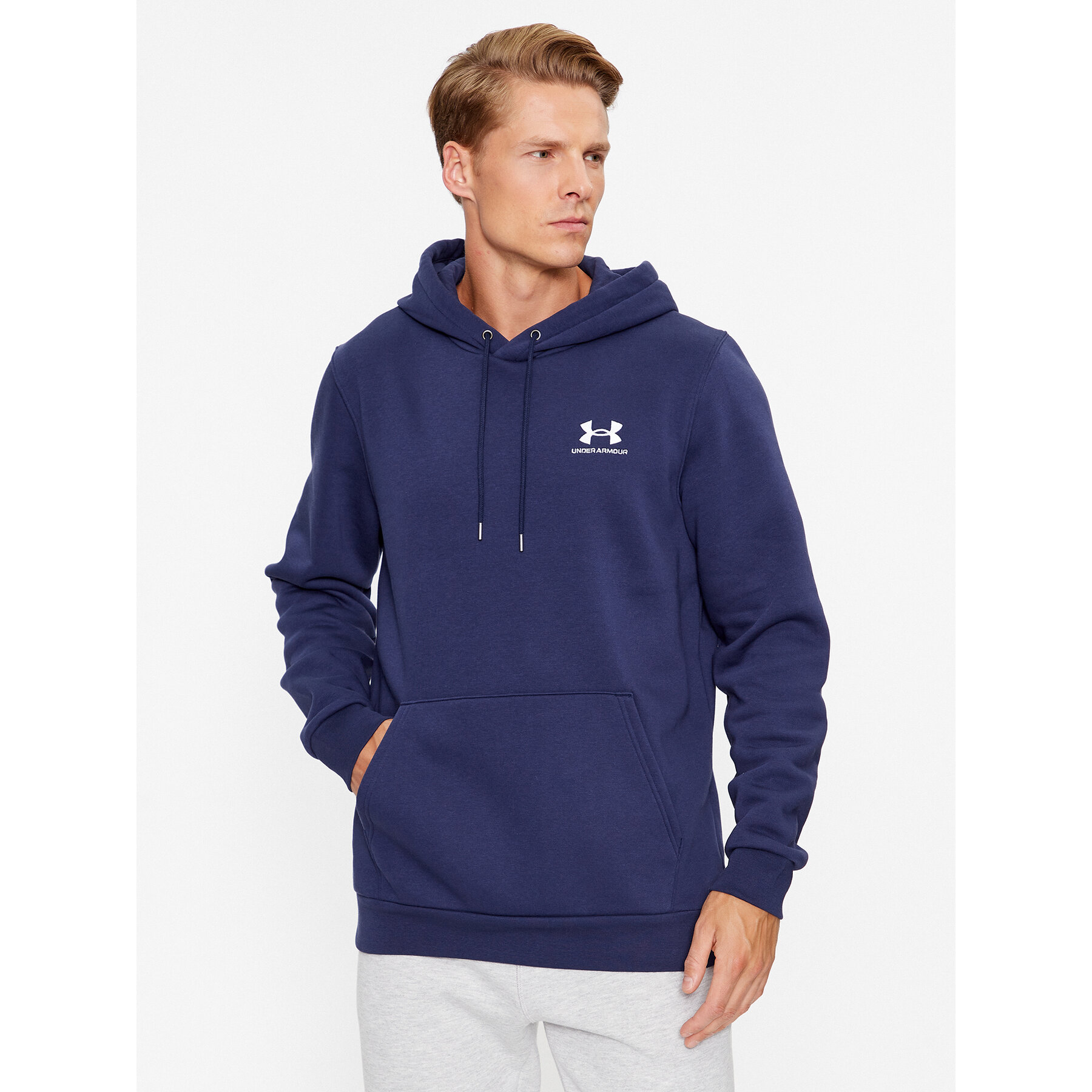 Under Armour Sweatshirt Ua Essential Fleece Hoodie 1373880 Dunkelblau Loose Fit