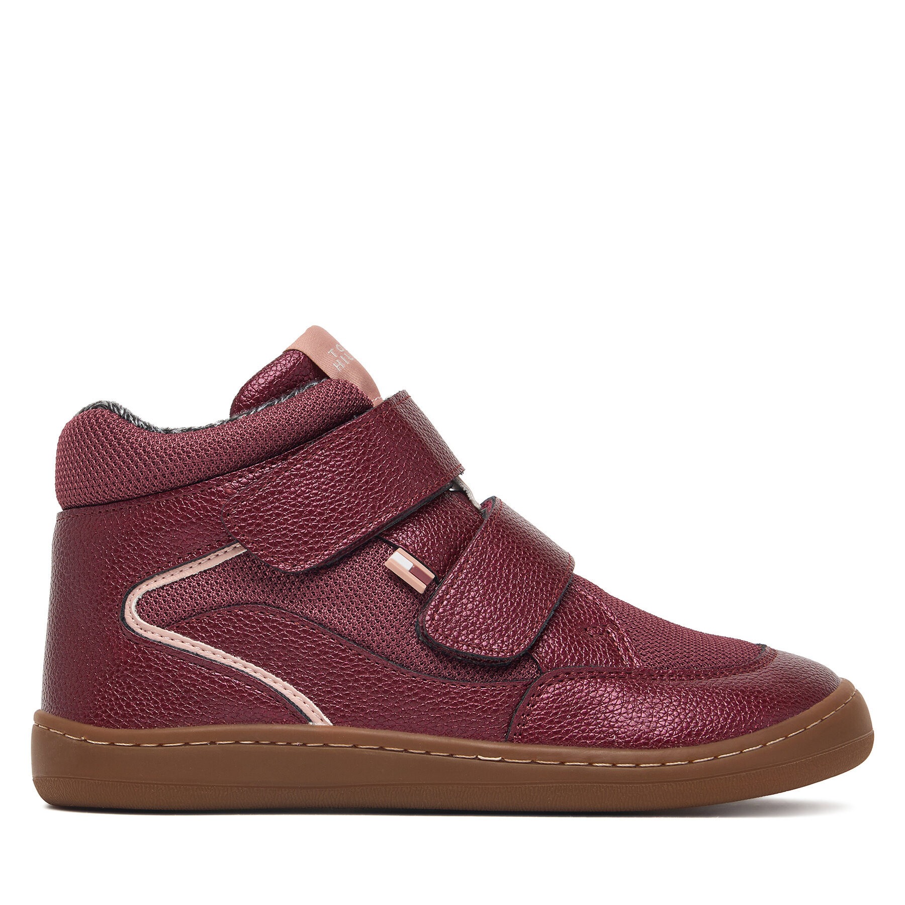 Сникърси Tommy Hilfiger High Top Velcro Sneaker T1AH-35071-0525356 S Бордо