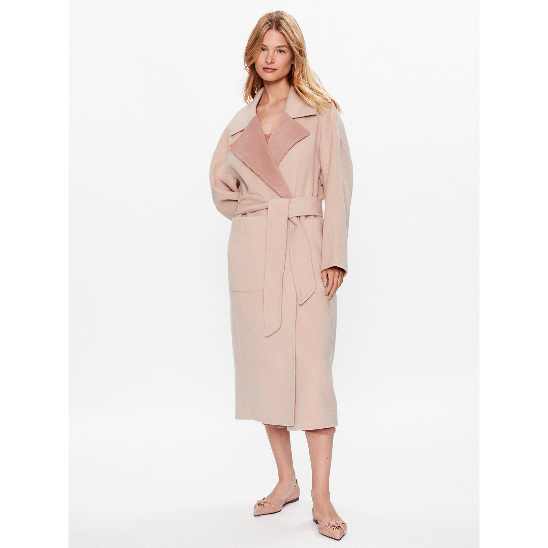 Calvin Klein Wollmantel K20K205855 Rosa Regular Fit