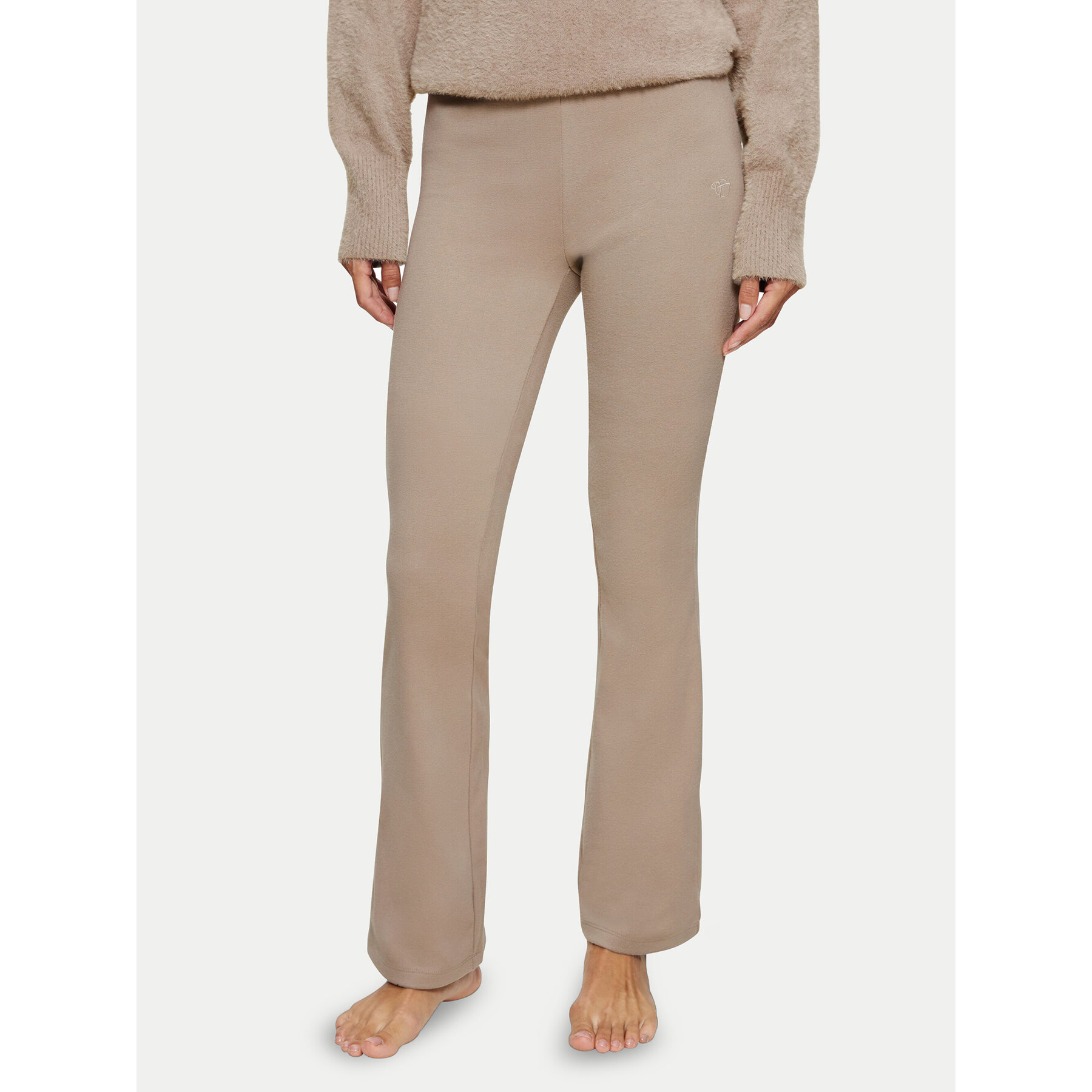 Triumph Triumph Παντελόνι πιτζάμας Smart Thermal 10221491 Μπεζ Slim Fit
