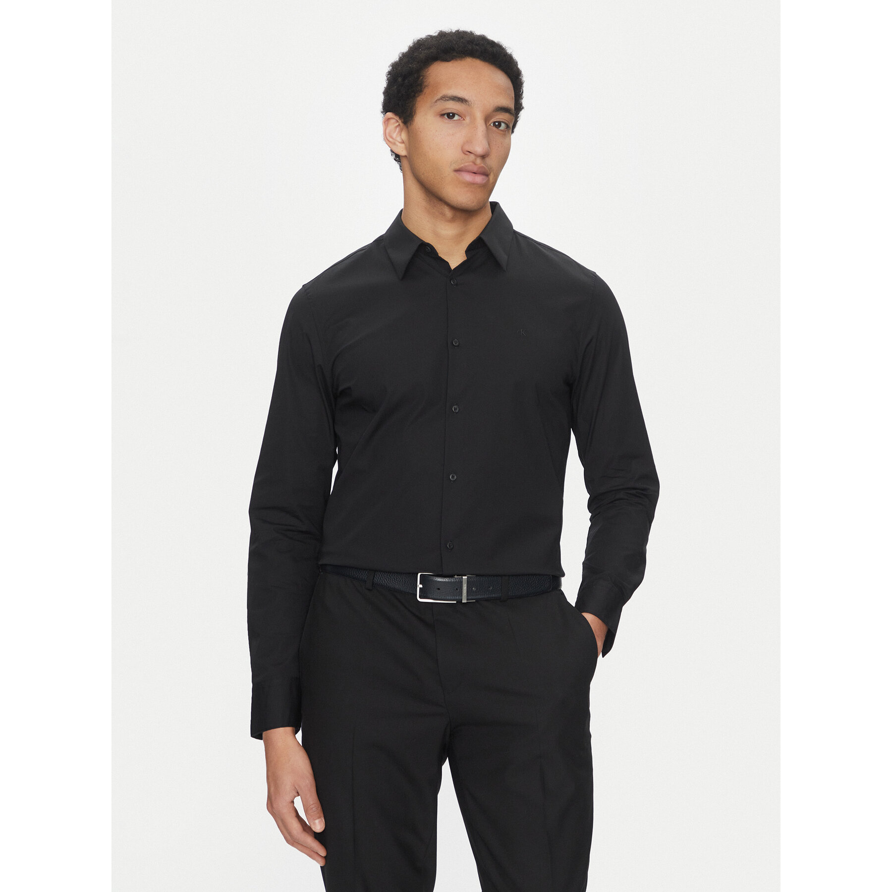 Calvin Klein Hemd LV04LB145G Schwarz Slim Fit