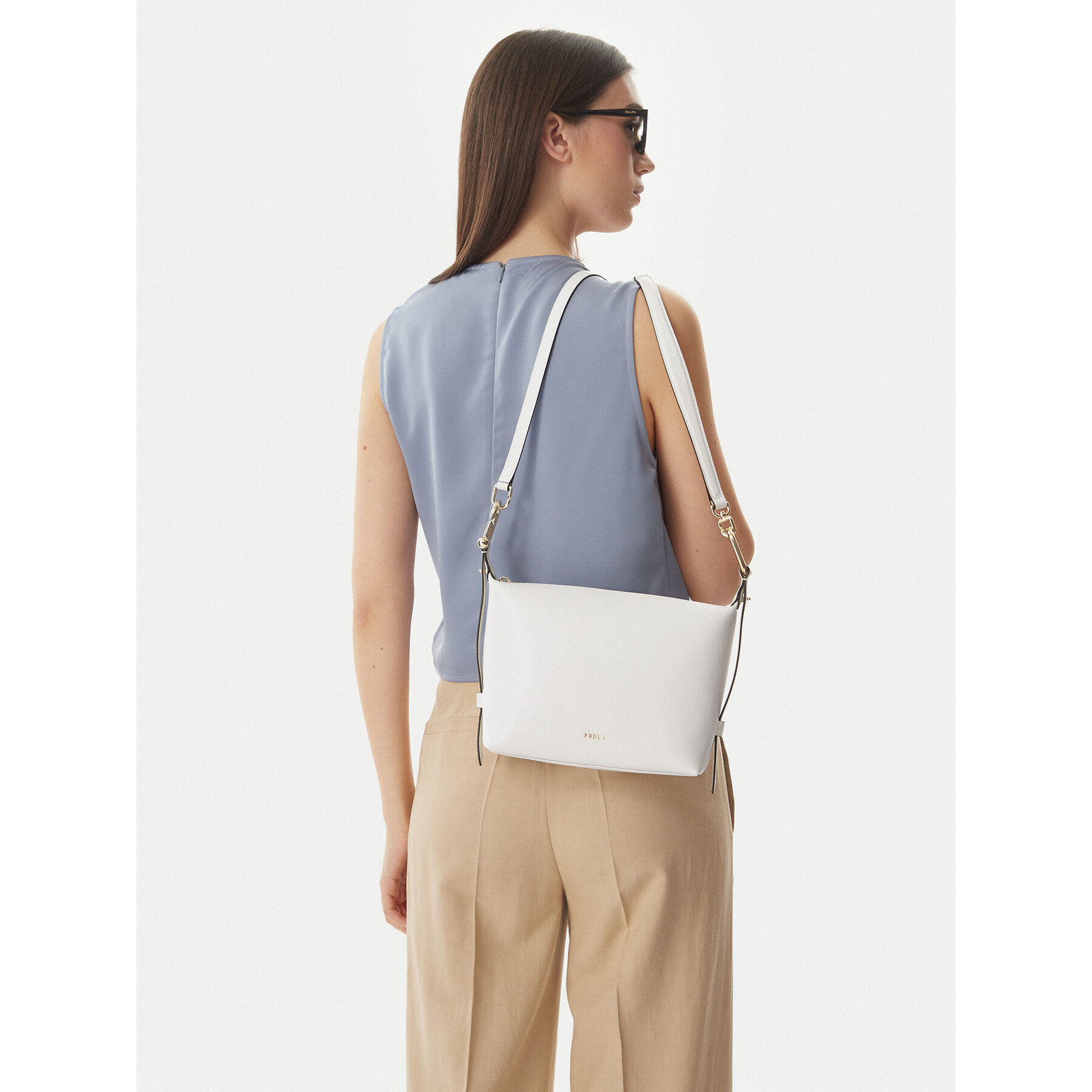 Ročna torba Furla Tonie Mini WE00877 A.0023 CN 01B00 Bela
