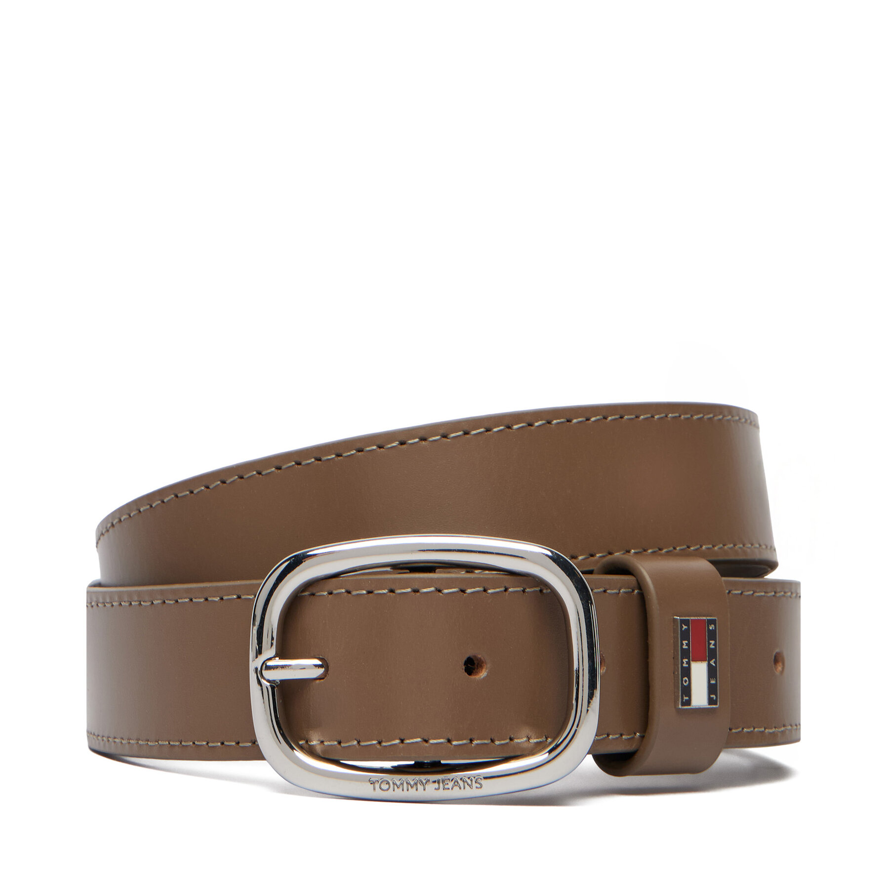 Ζώνη Tommy Jeans Tjw Oval 3.0 AW0AW15836 Καφέ