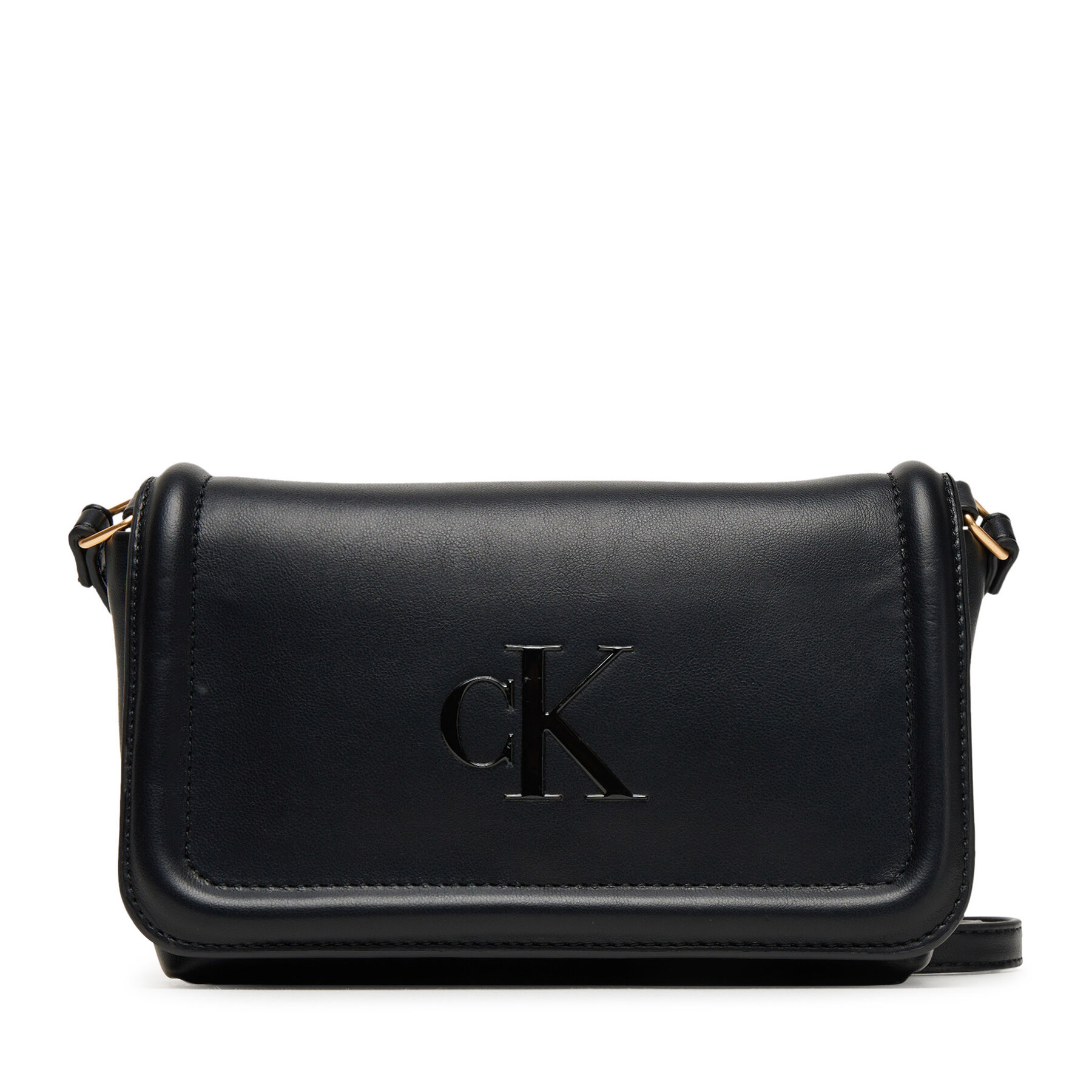 Torbica Calvin Klein Bold Ck Flap Crossbody LV04F1027G Crna