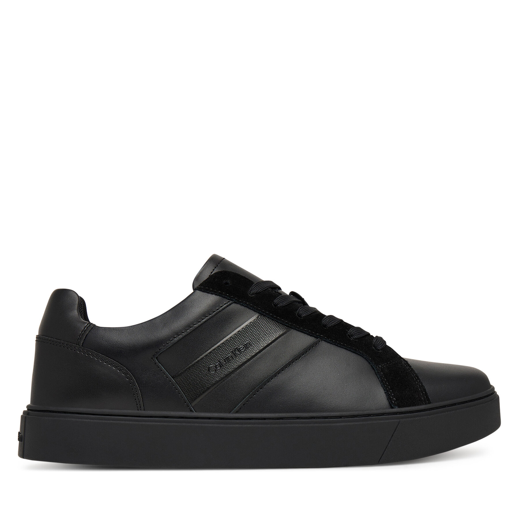 Sneakersy Calvin Klein Classic Cupsole Laceup Tape Lth2 YM0YM01448 Čierna