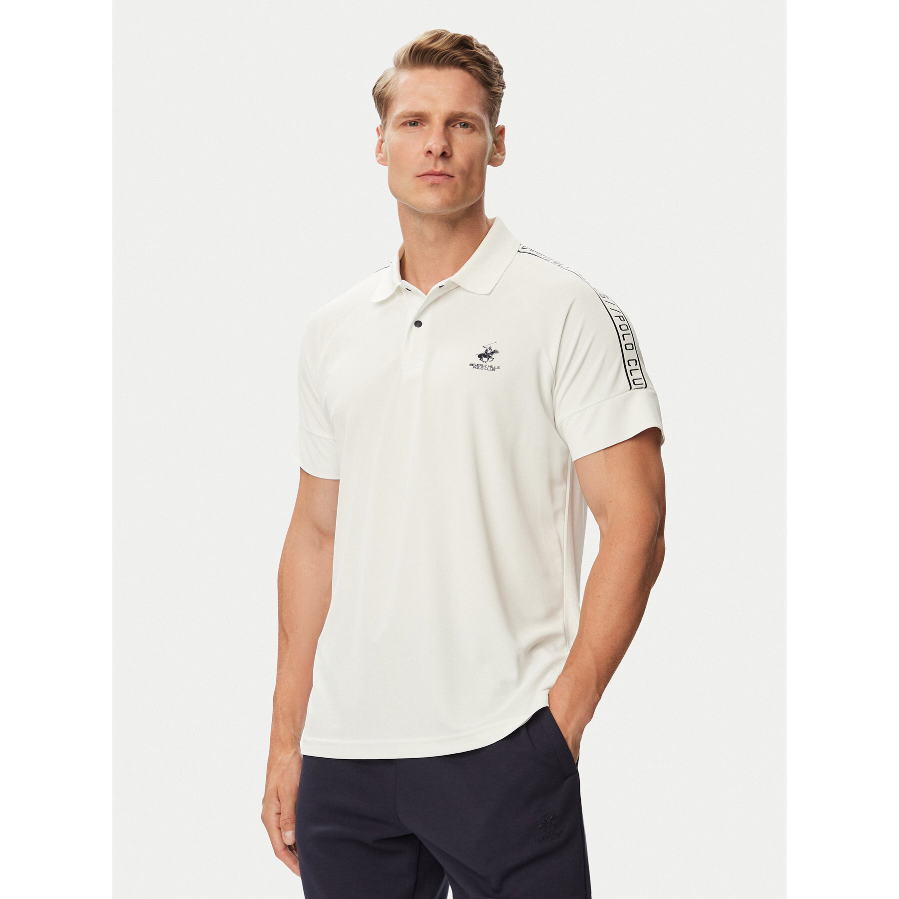 Beverly Hills Polo Club Polo majica P-SS26M-P0170 Bela Regular Fit