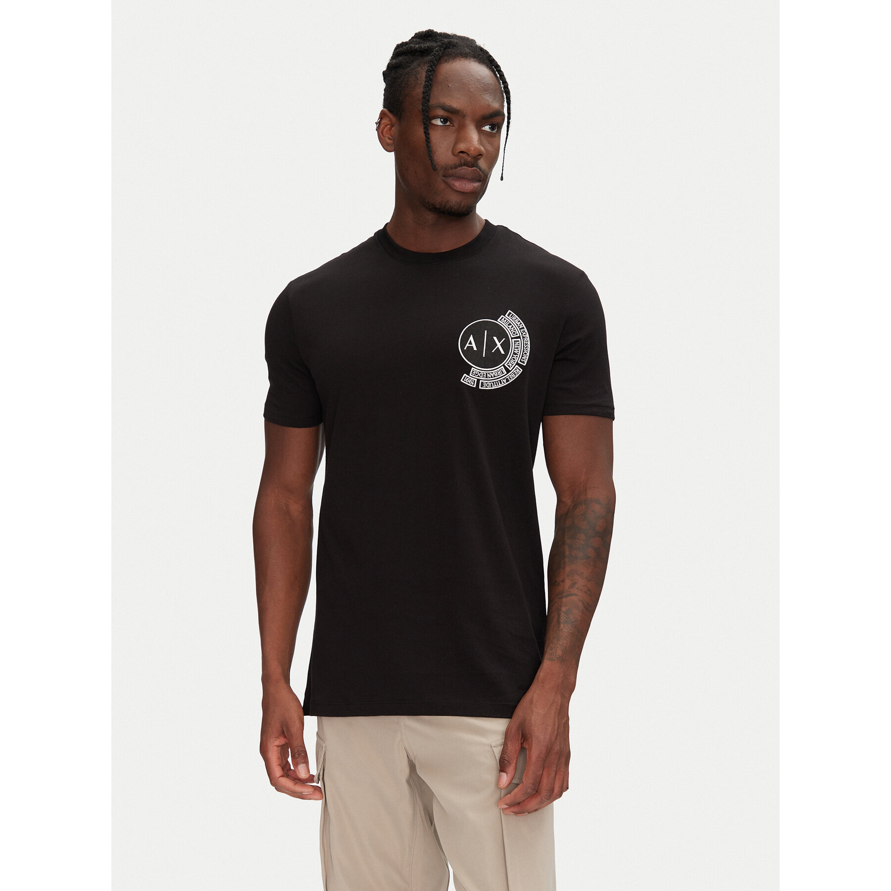 Armani Exchange T-Shirt XM000556 AF10358 UC001 Μαύρο Regular Fit